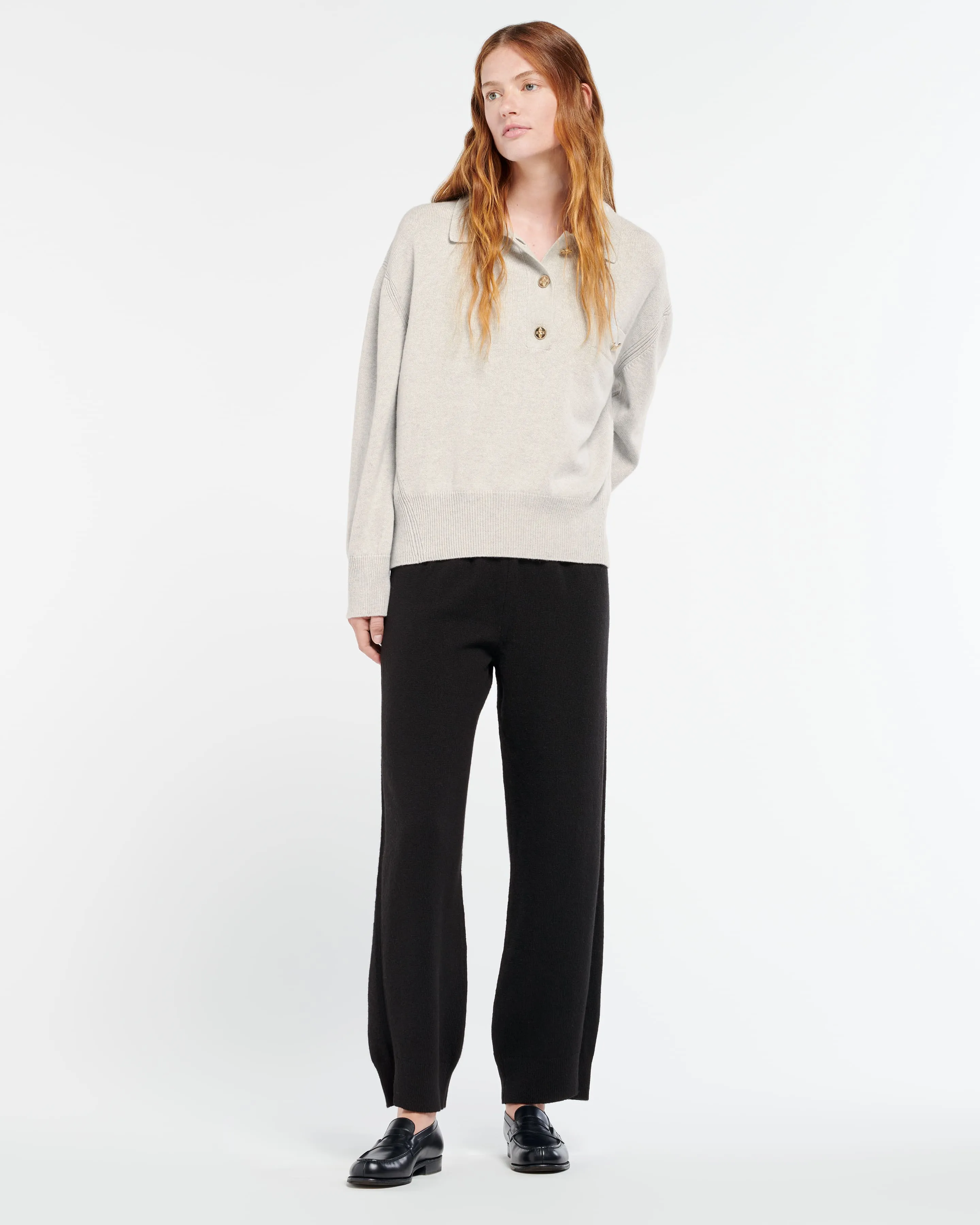 Pull à col polo en cachemire sold by Barrie product image thumbnail 5