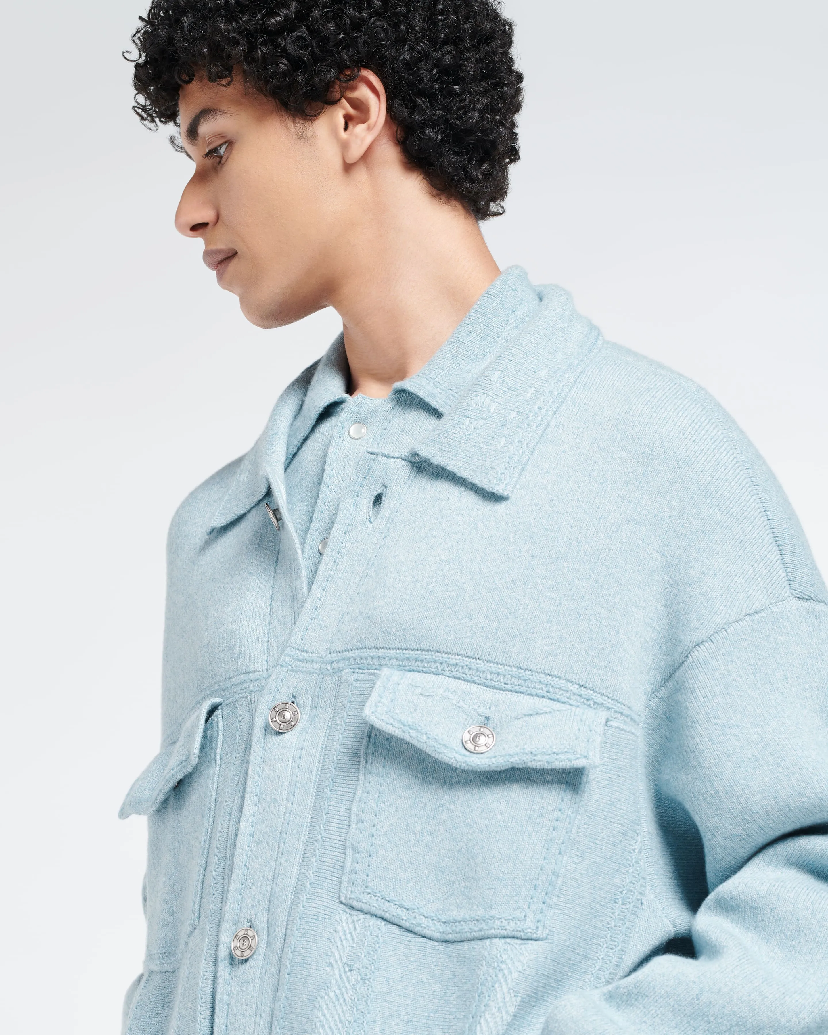 Veste Denim oversize en cachemire et coton sold by Barrie product image thumbnail 2