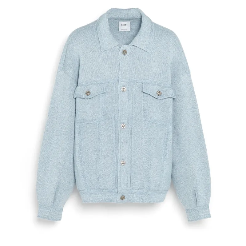 Veste Denim oversize en cachemire et coton made by Barrie