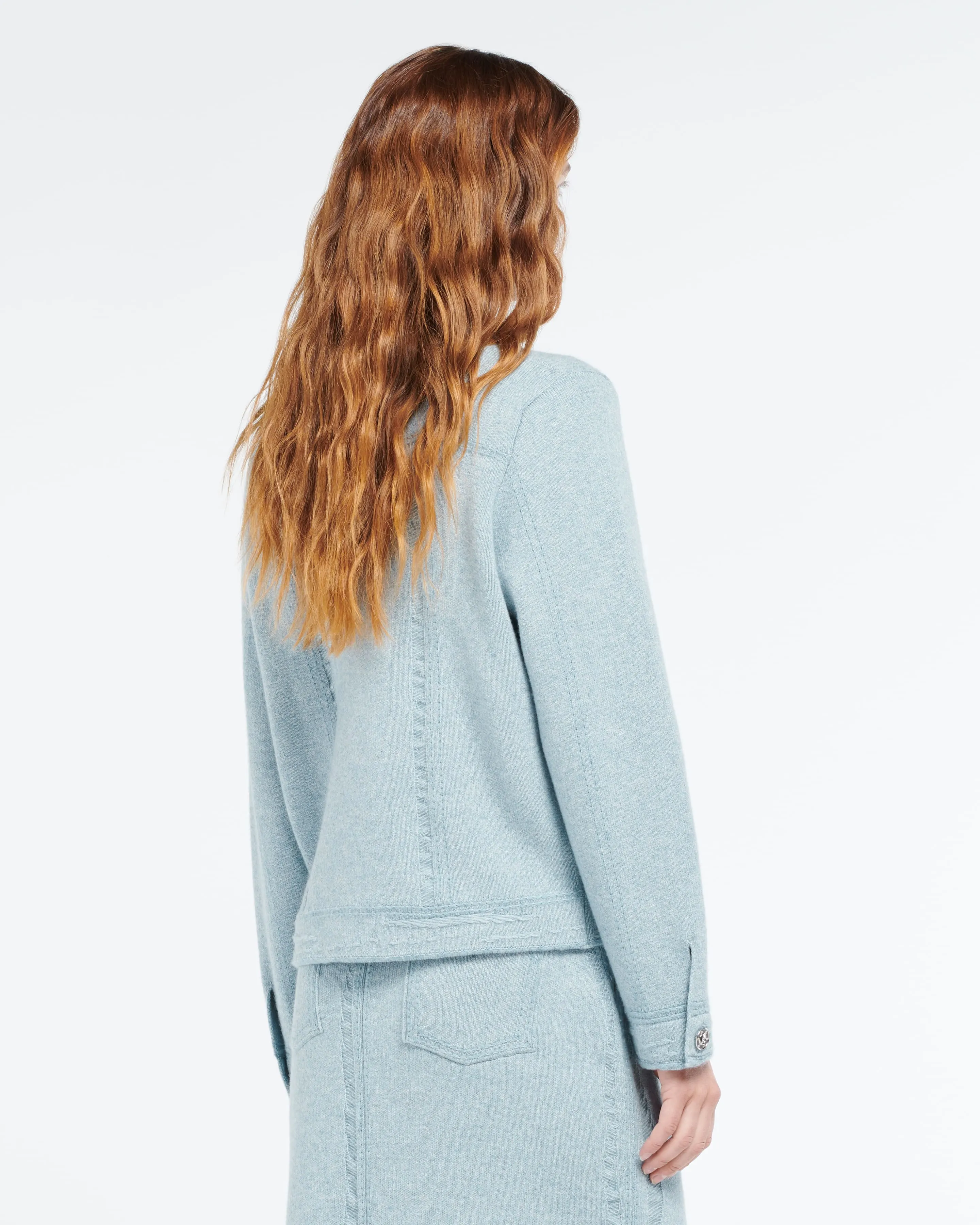 Veste Denim en cachemire et coton à coupe droite sold by Barrie product image thumbnail 4