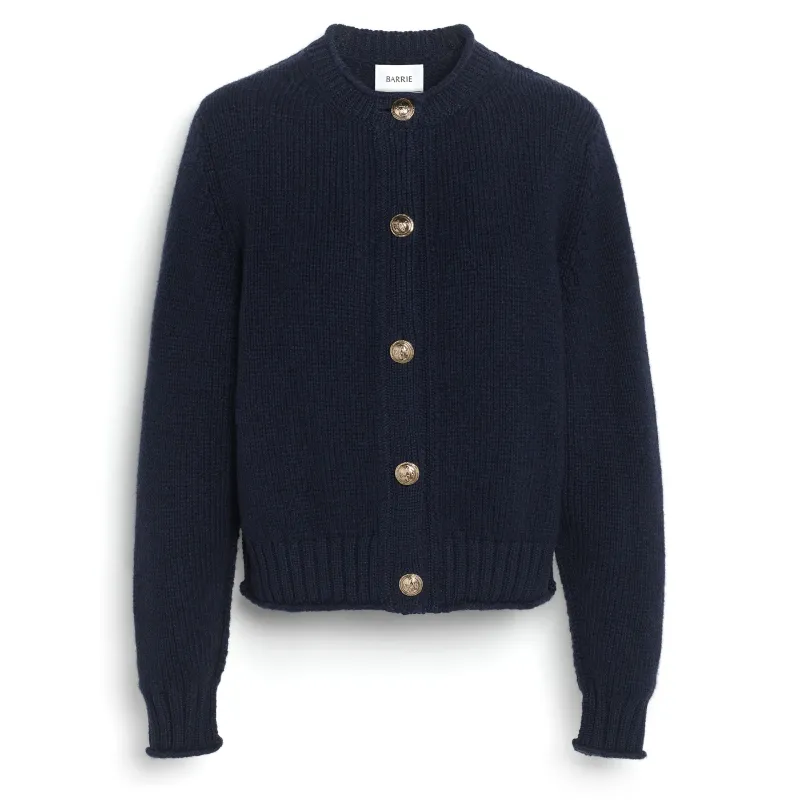 Cardigan épais en cachemire à boutons dorés sold by Barrie