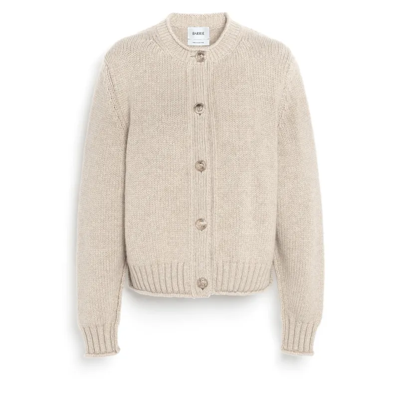 Cardigan épais en cachemire à boutons dorés sold by Barrie