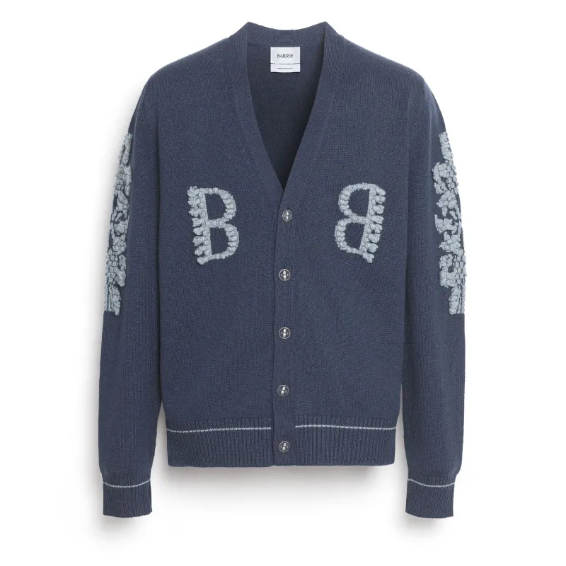 Cardigan col V logo B en cachemire sold by Barrie