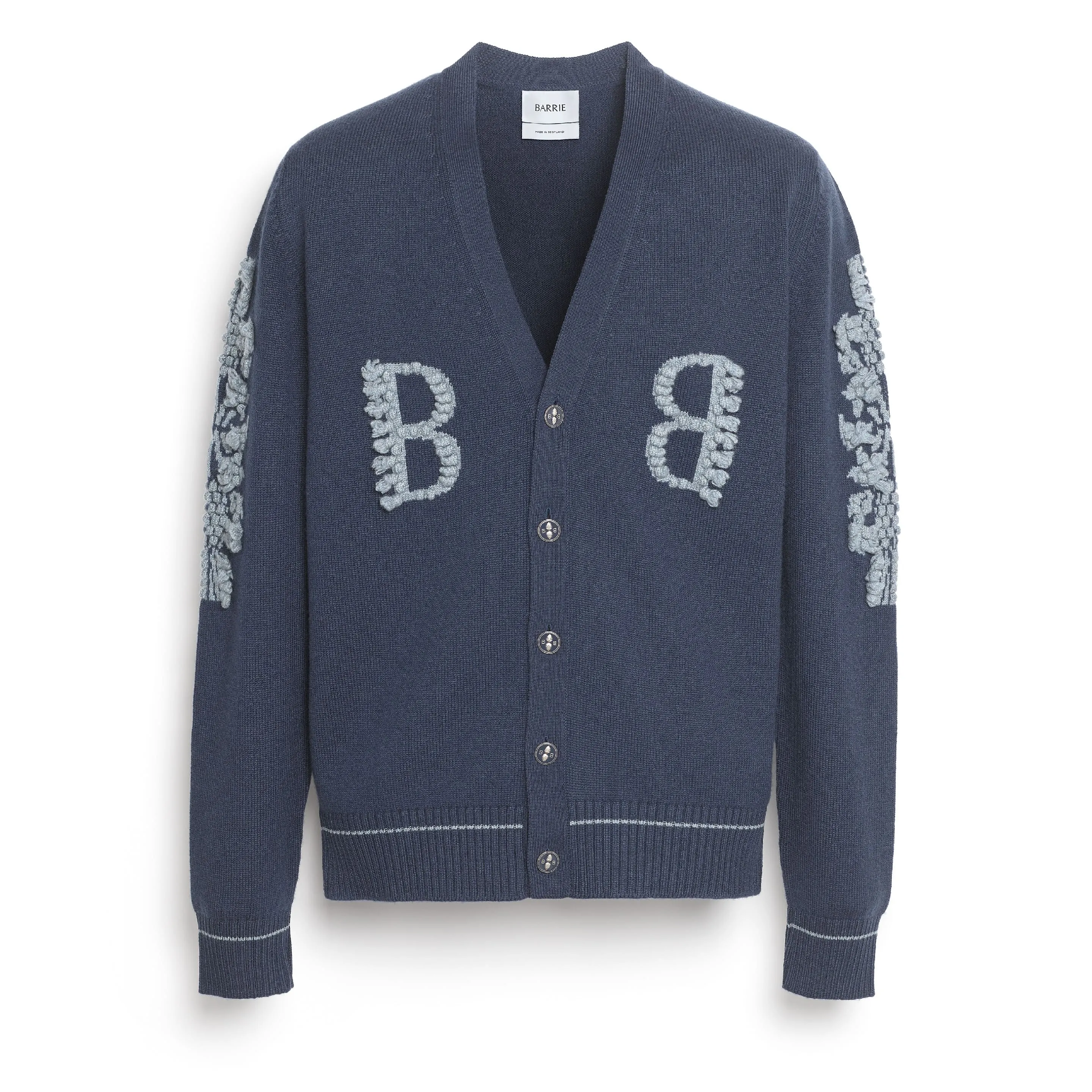 Cardigan col V logo B en cachemire sold by Barrie