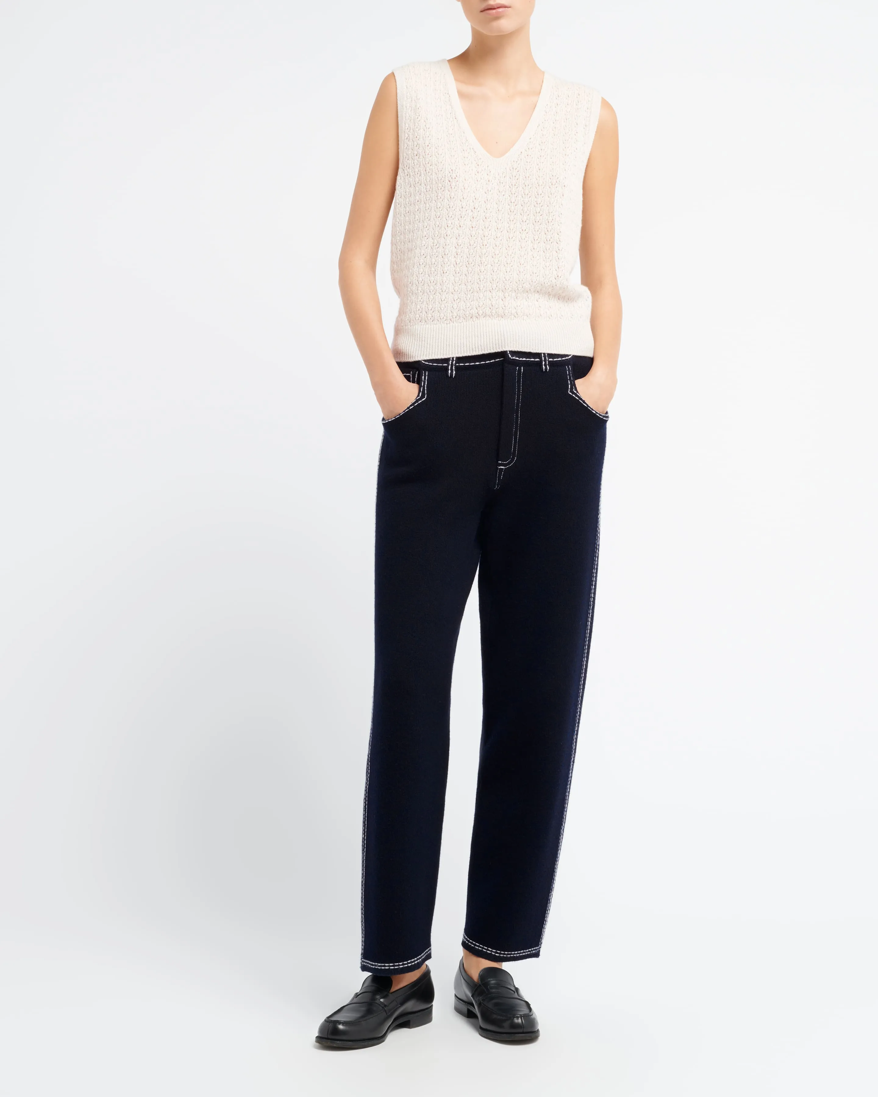 Top en dentelle cachemire sold by Barrie product image thumbnail 5