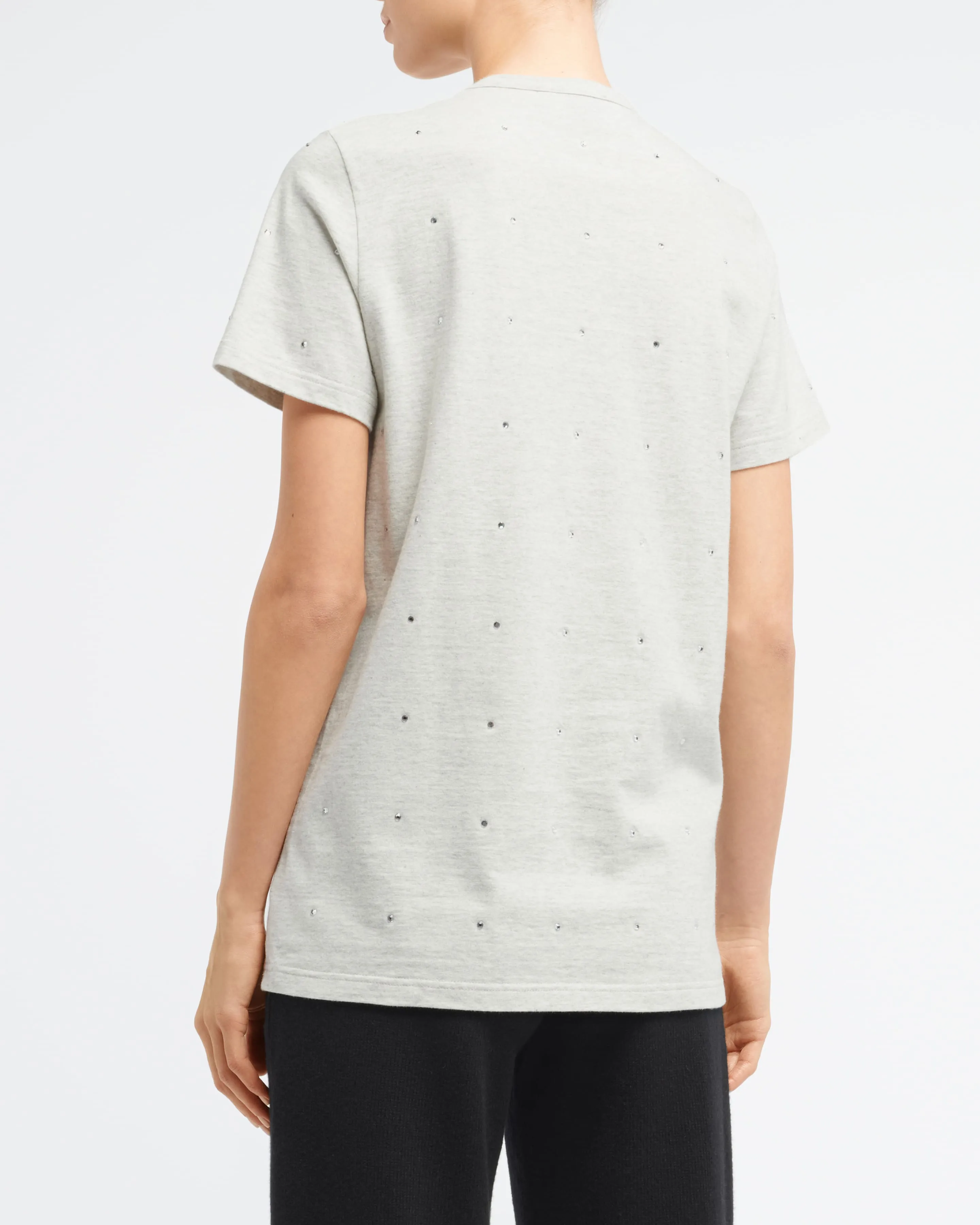 T-Shirt strassé avec patch logo B en cachemire sold by Barrie product image thumbnail 4