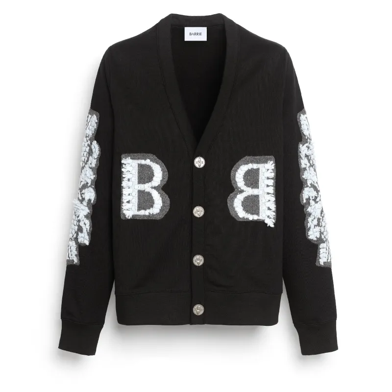 Cardigan en coton avec logo B en cachemire made by Barrie