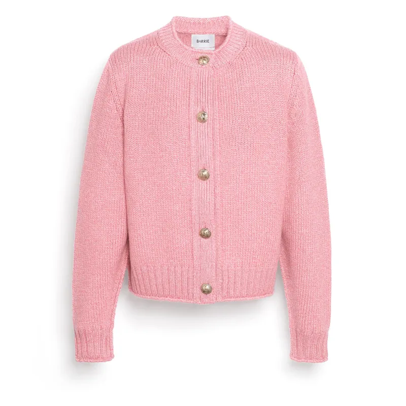 Cardigan épais en cachemire à boutons dorés made by Barrie