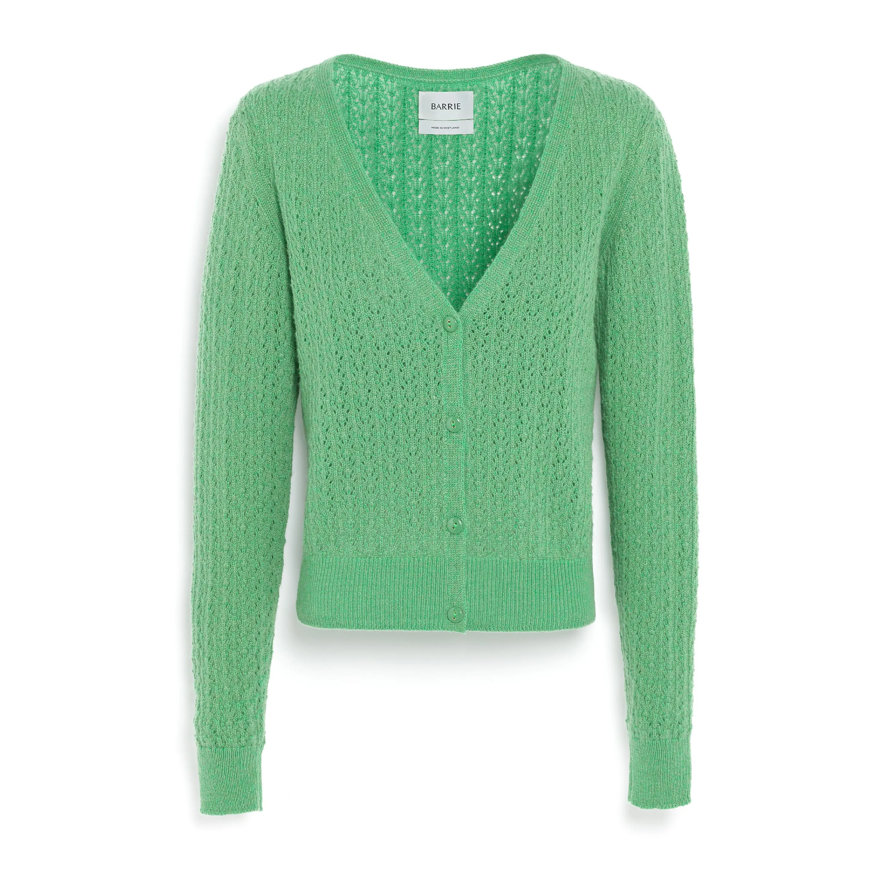 Cardigan en dentelle cachemire sold by Barrie
