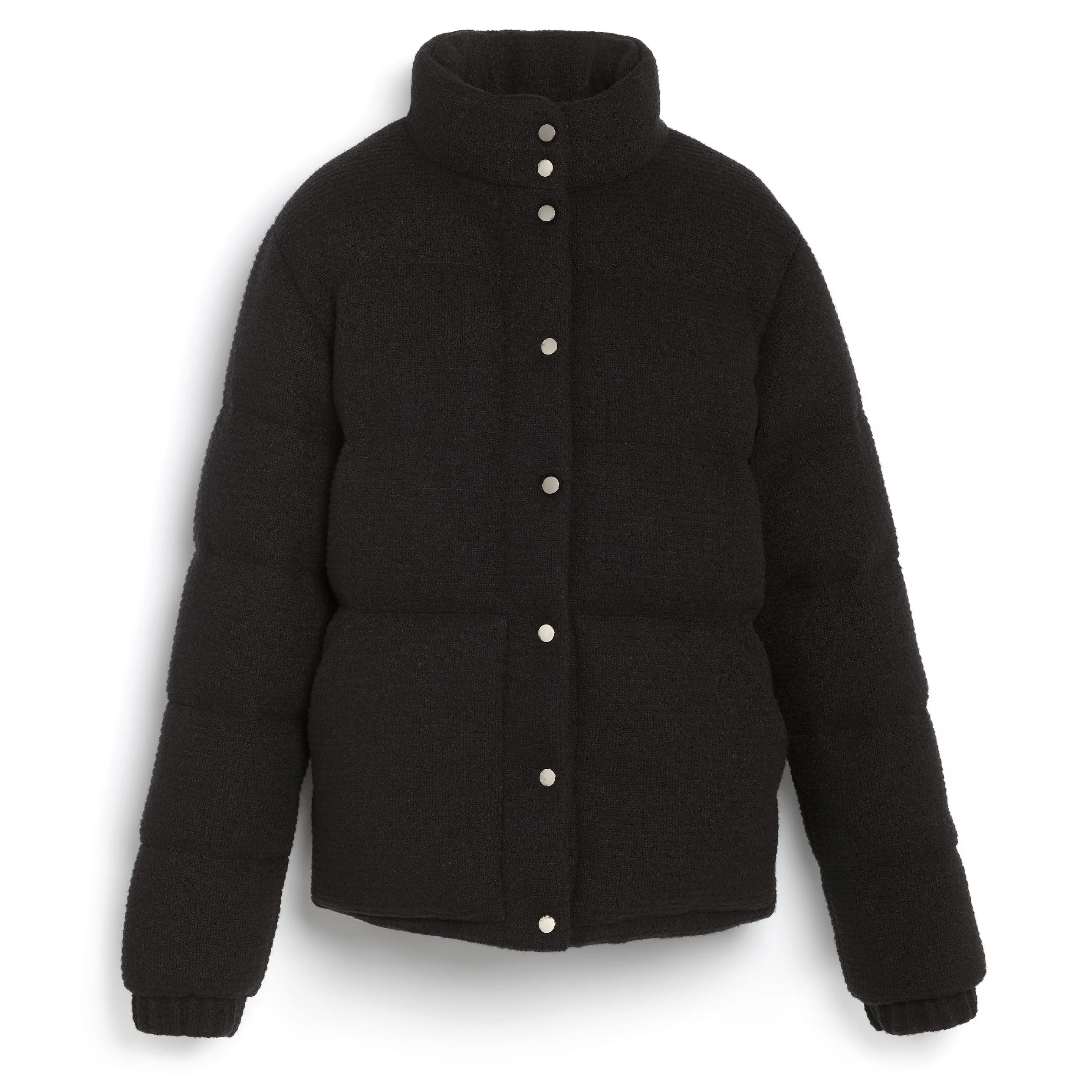 Doudoune à fines rayures en cachemire, laine et soie sold by Barrie