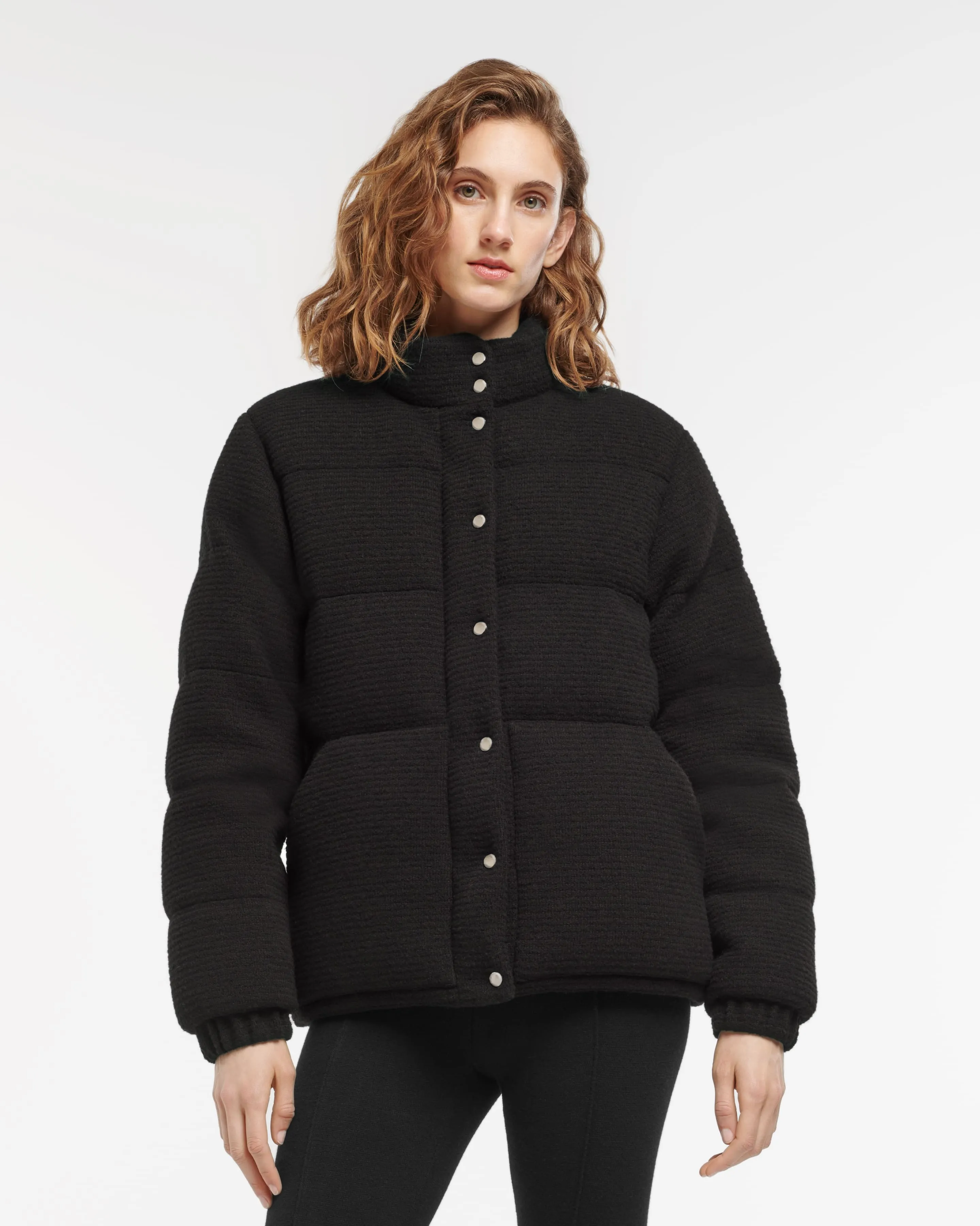 Doudoune à fines rayures en cachemire, laine et soie sold by Barrie product image thumbnail 3