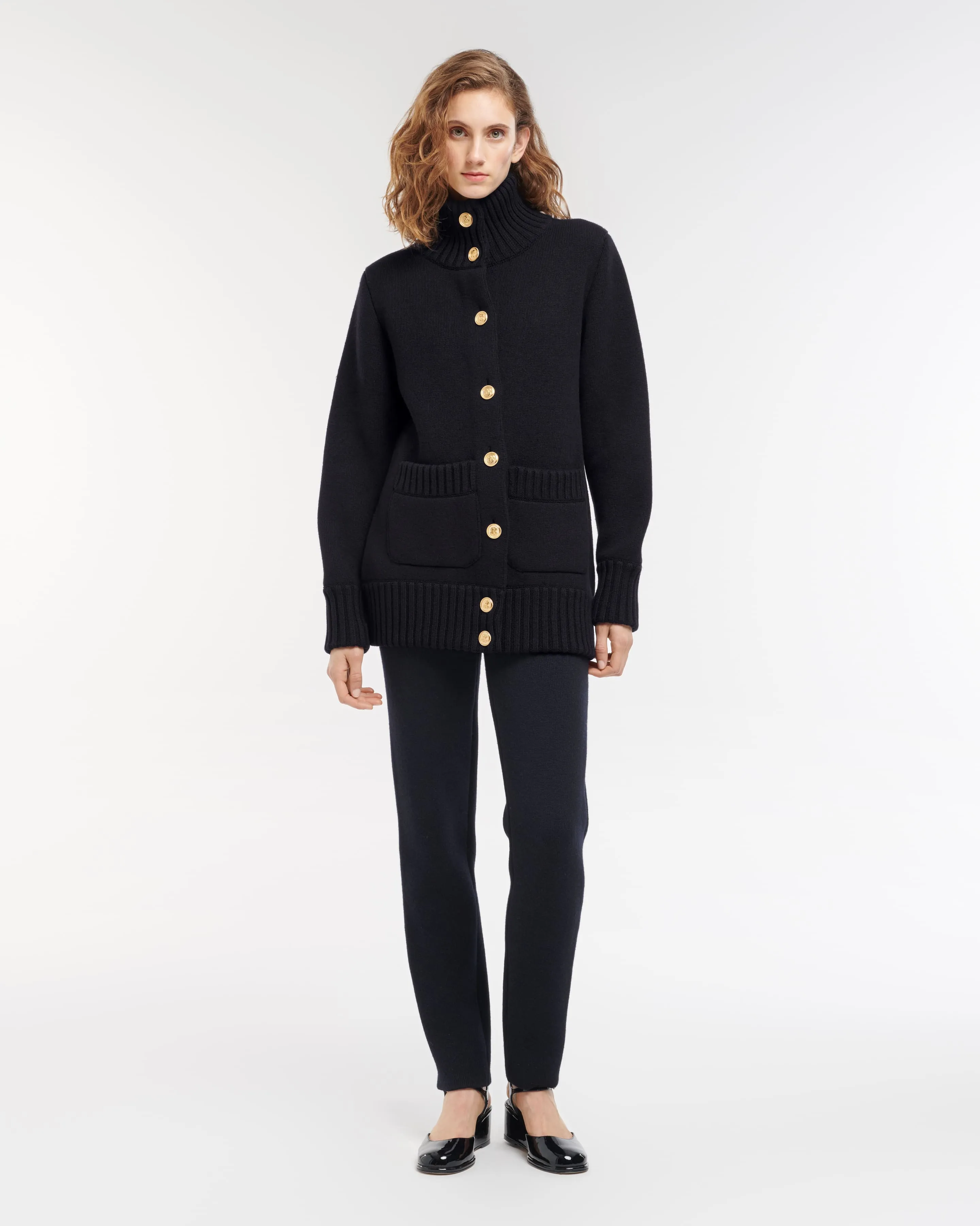 Veste chaude en cachemire, laine et soie sold by Barrie product image thumbnail 5