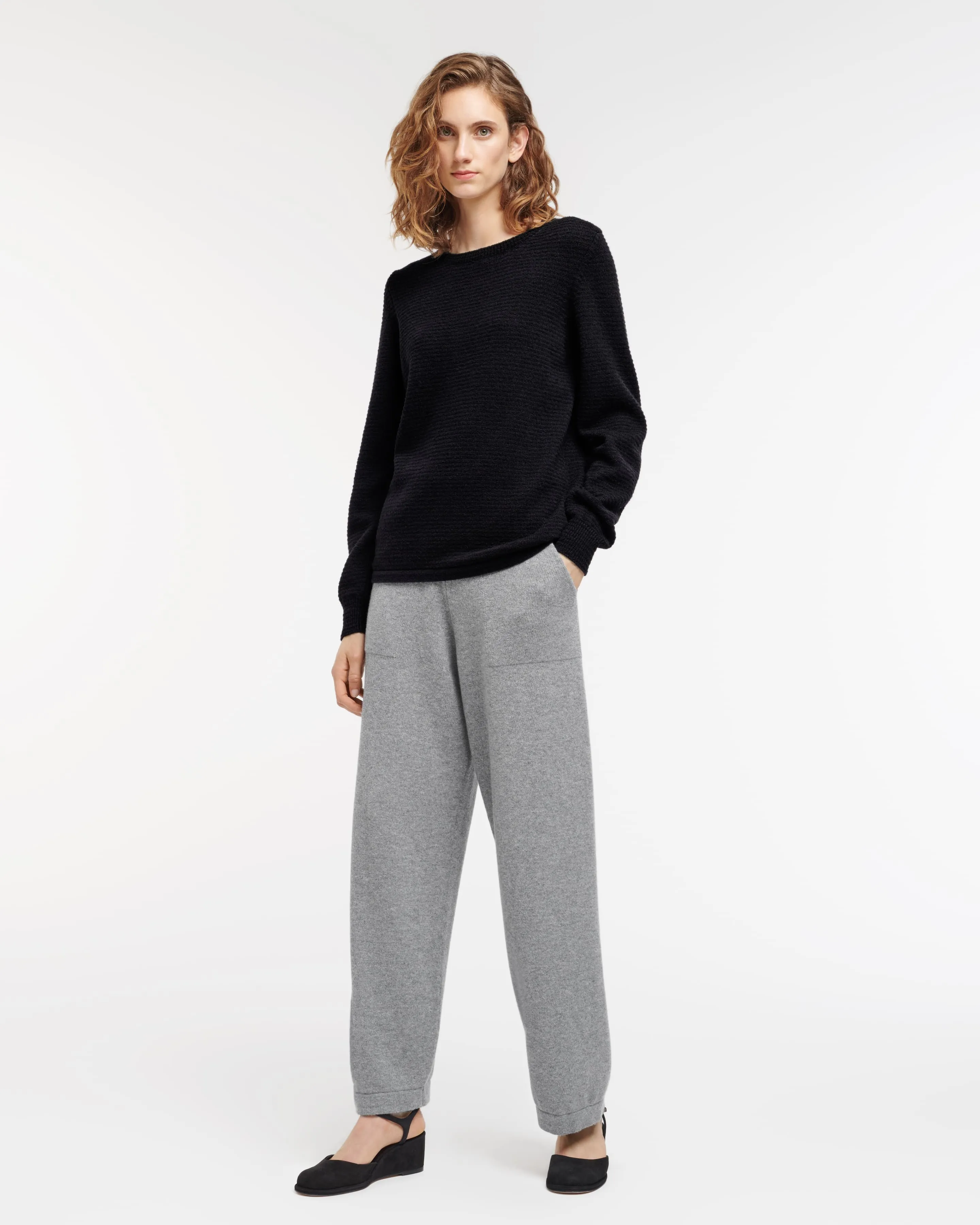 Pull en cachemire à fines rayures sold by Barrie product image thumbnail 5