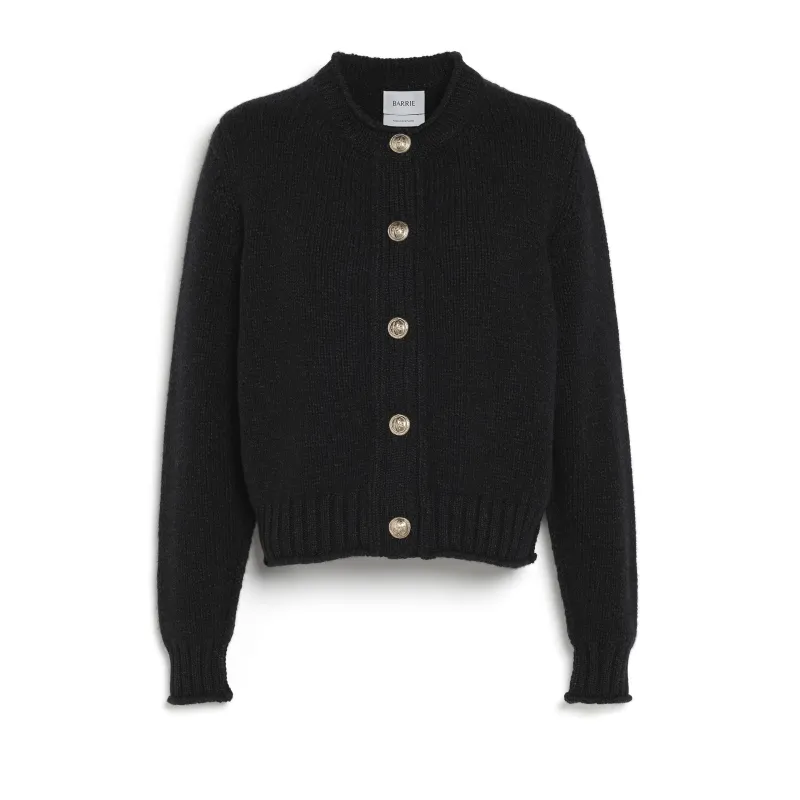 Cardigan épais en cachemire à boutons dorés made by Barrie