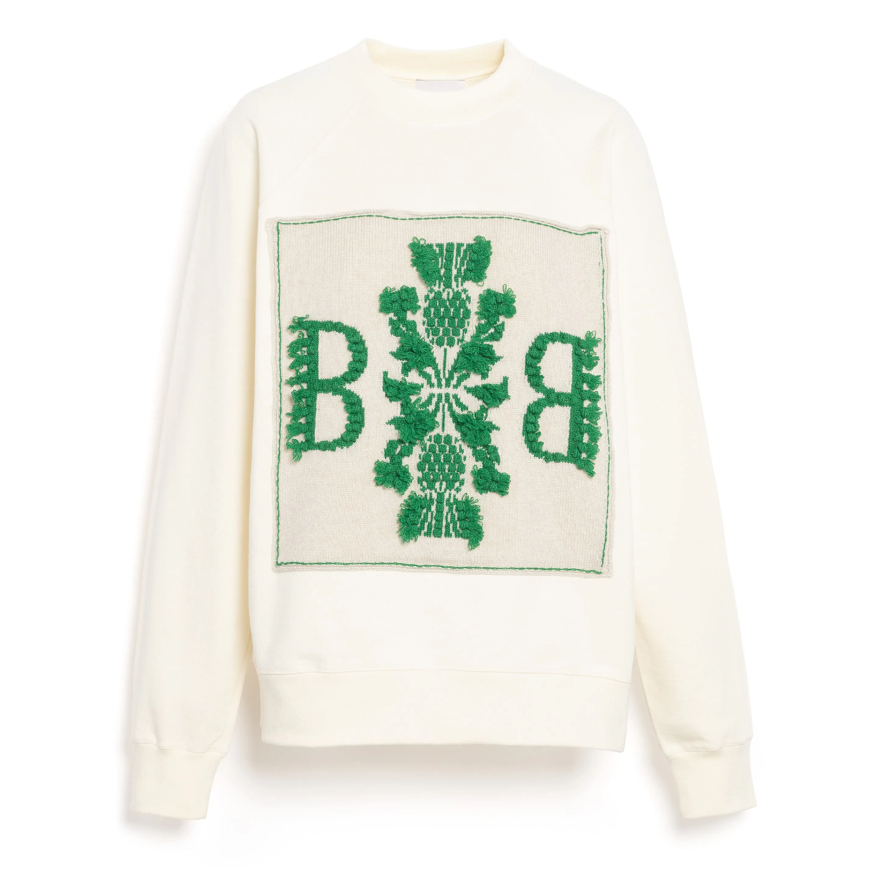 Sweat en coton avec patch logo B en cachemire sold by Barrie