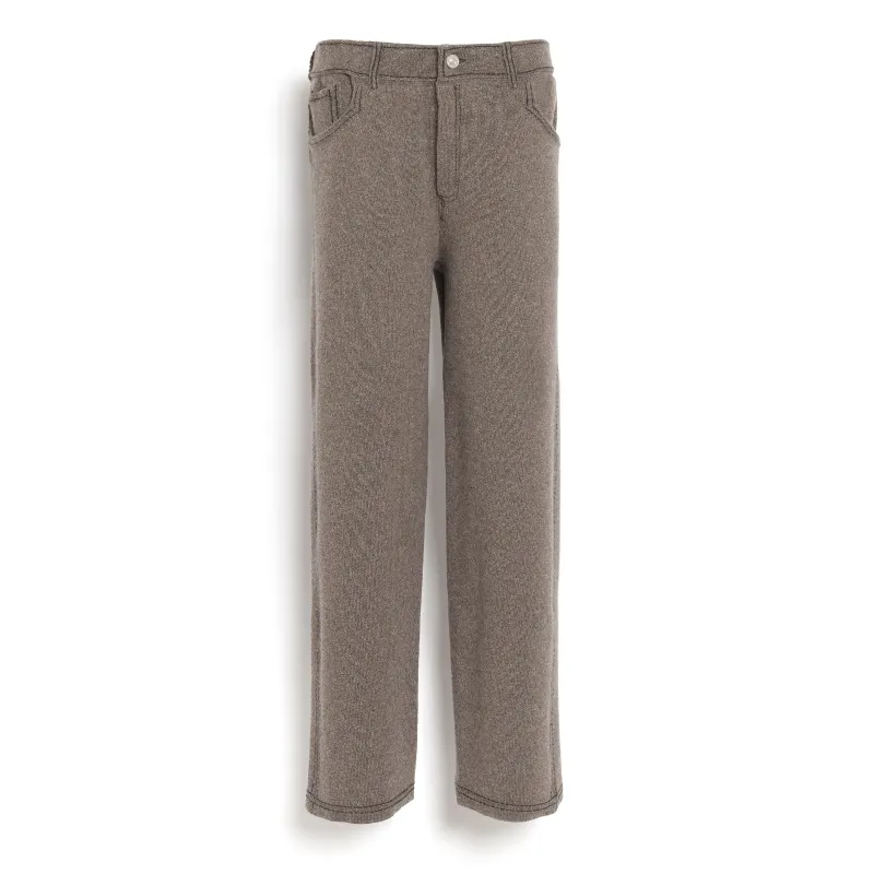 Pantalon denim classique en cachemire et coton sold by Barrie