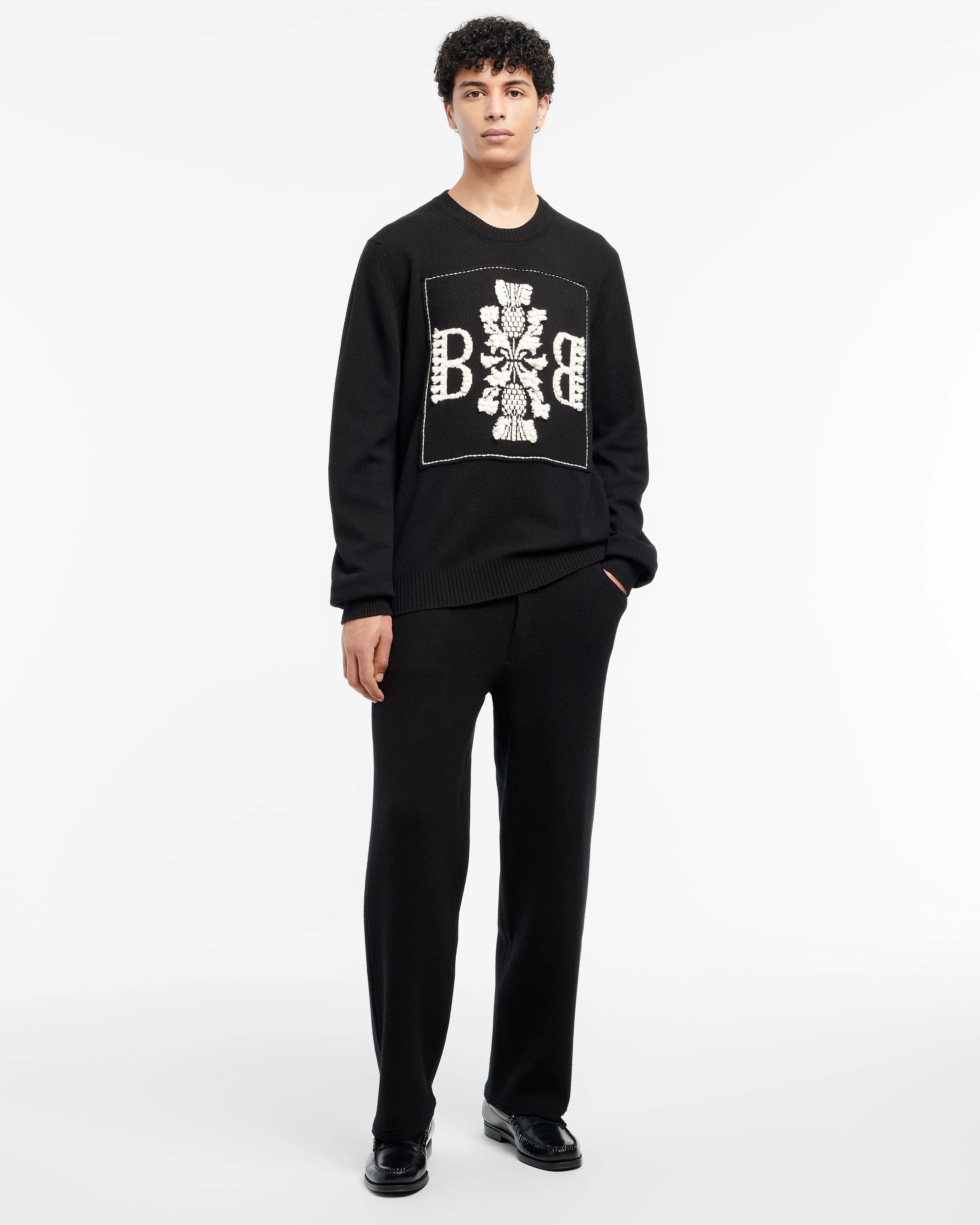 Sweat en coton avec patch logo B en cachemire sold by Barrie product image thumbnail 4