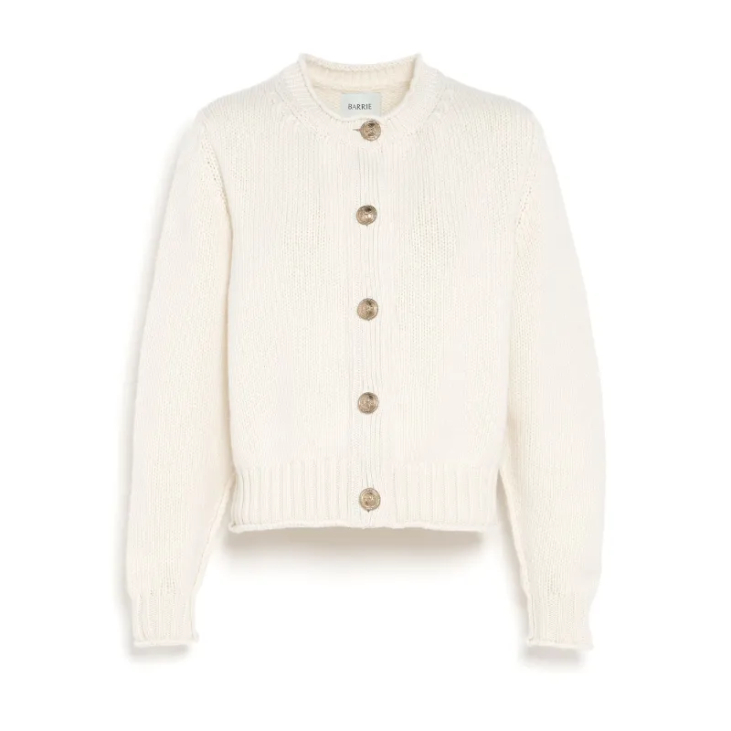 Cardigan épais en cachemire à boutons dorés sold by Barrie