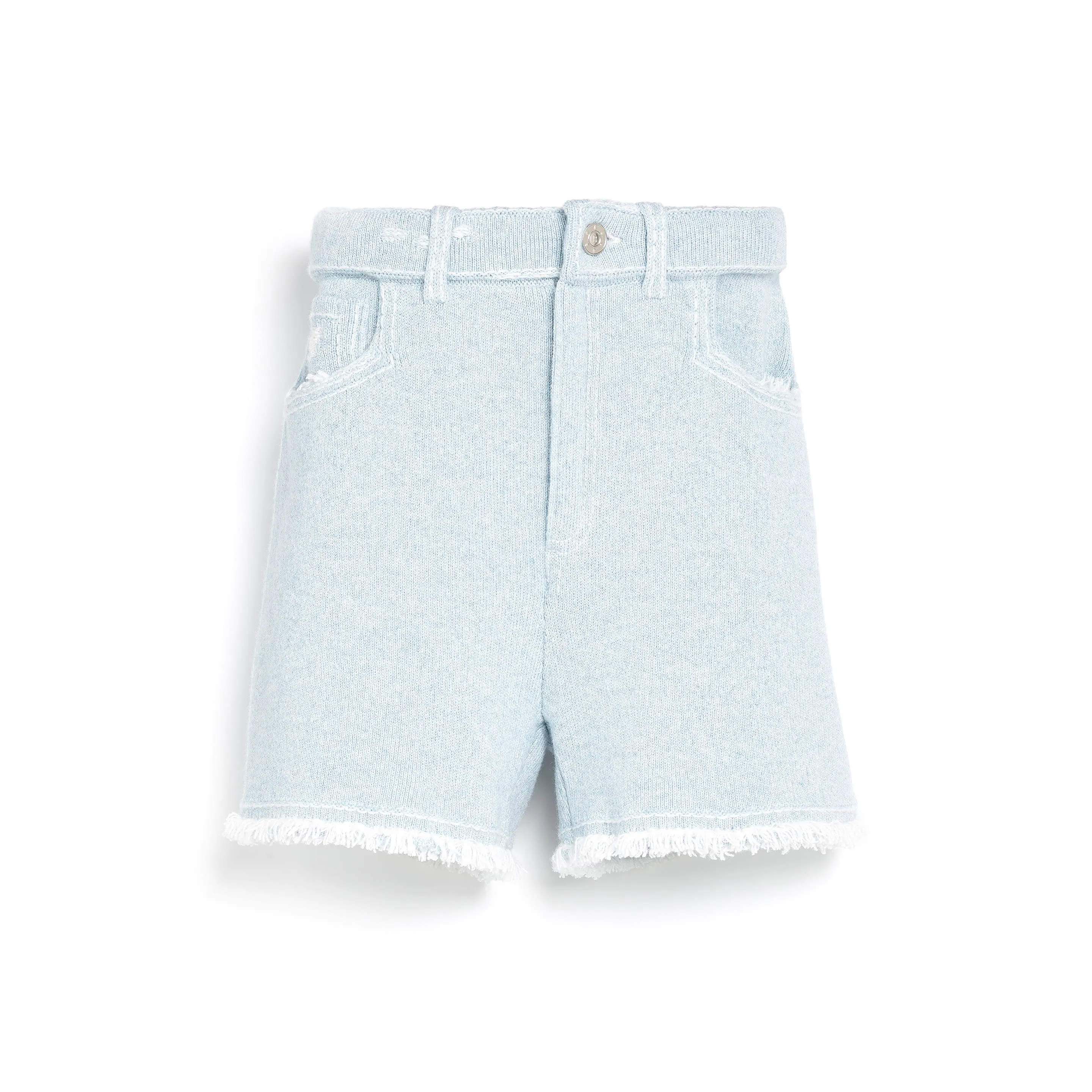 Short Denim à franges sold by Barrie
