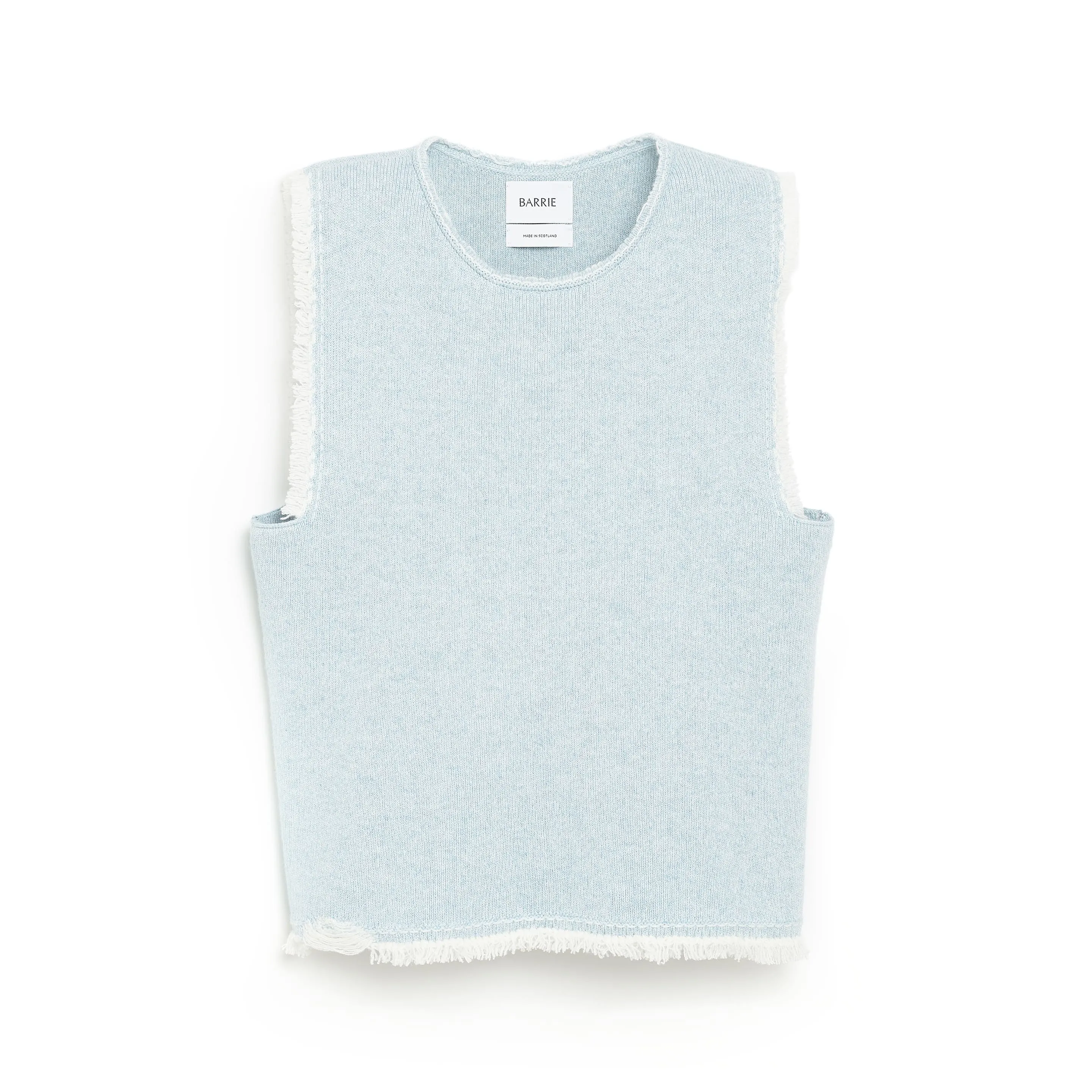 Haut sans manches Denim à franges sold by Barrie