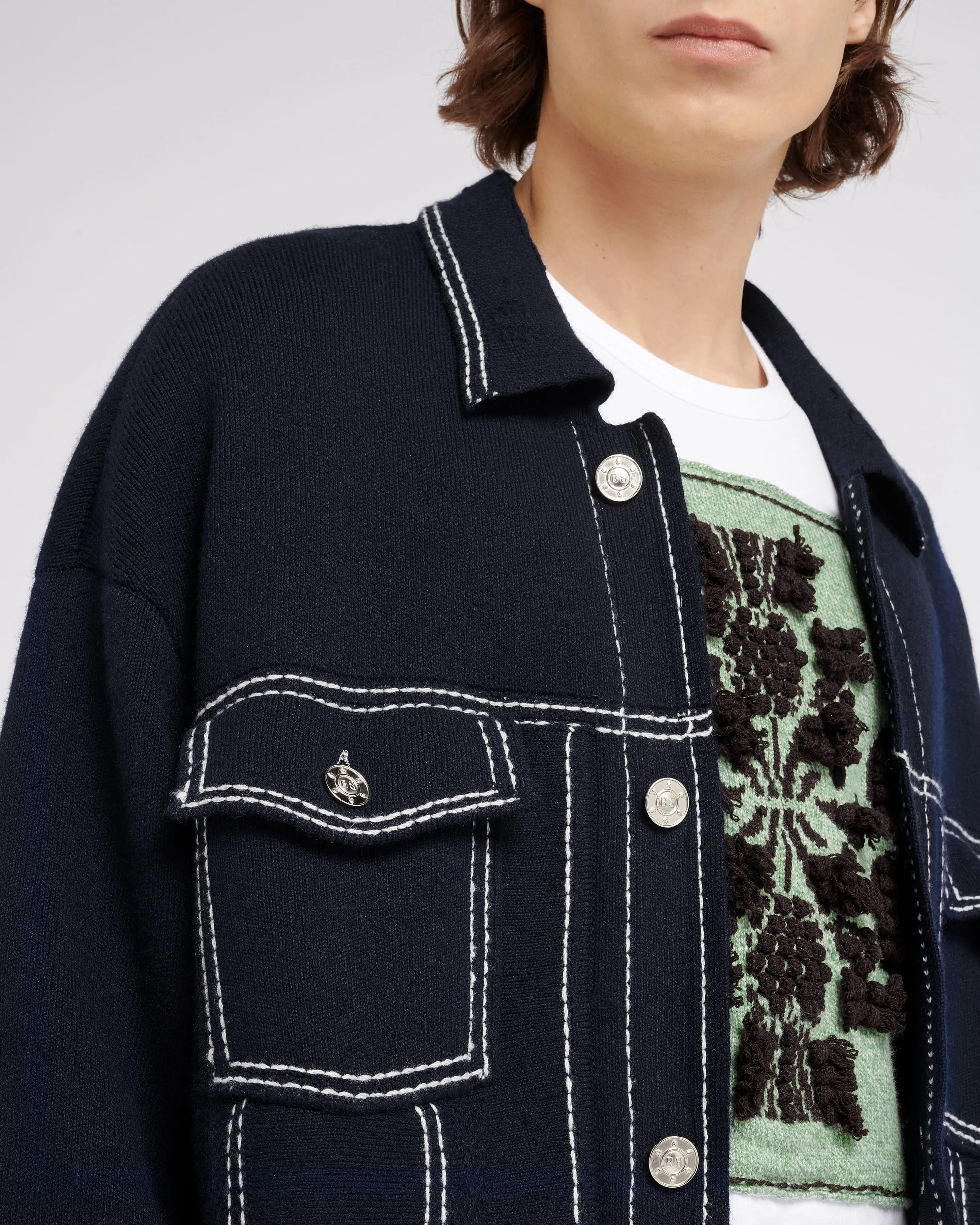 Veste Denim oversize en cachemire et coton sold by Barrie product image thumbnail 2