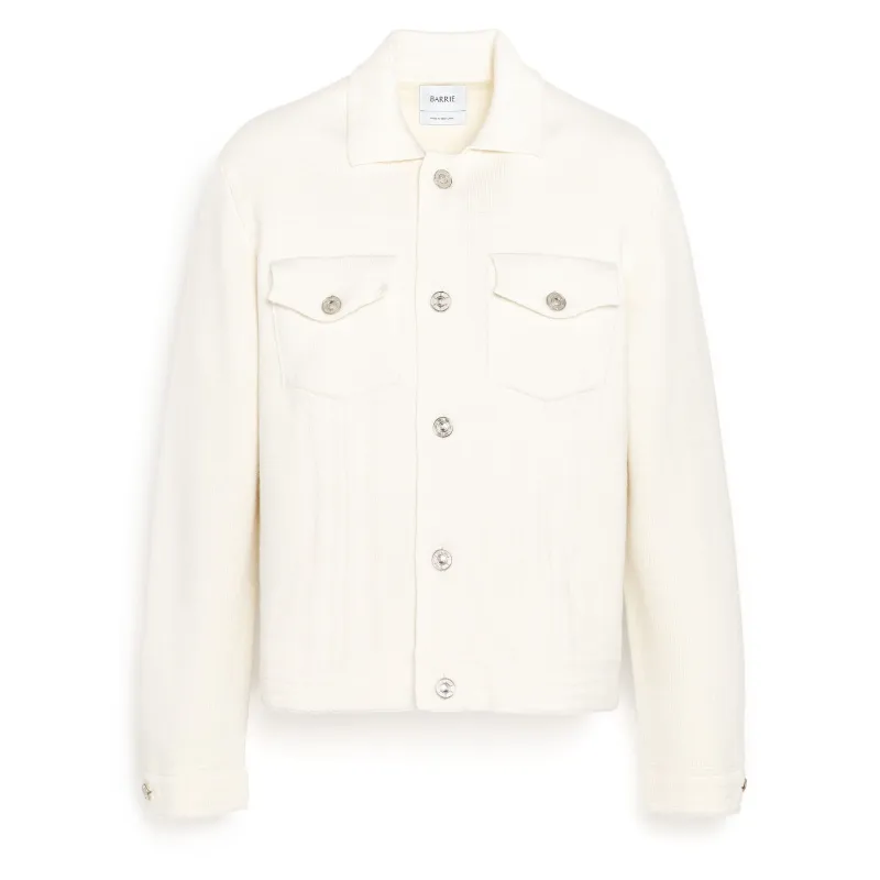 Veste Denim ajustée en cachemire et coton made by Barrie