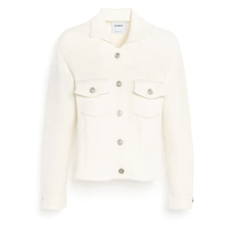 Veste Denim ajustée en cachemire et coton made by Barrie