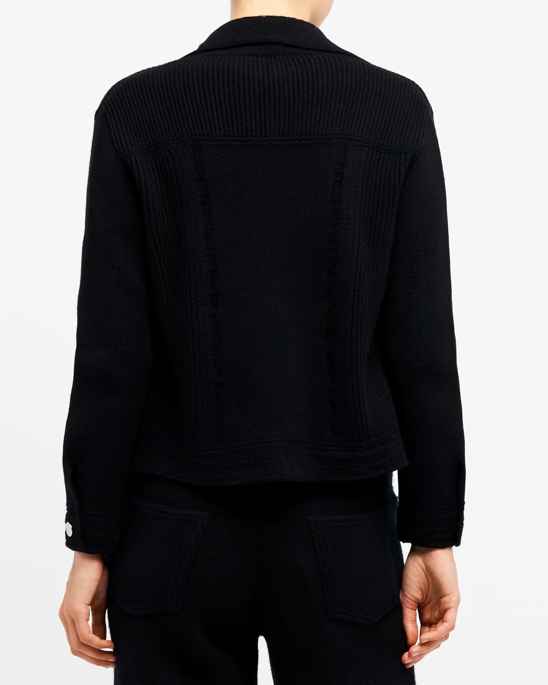 Veste Denim ajustée en cachemire et coton sold by Barrie product image thumbnail 4