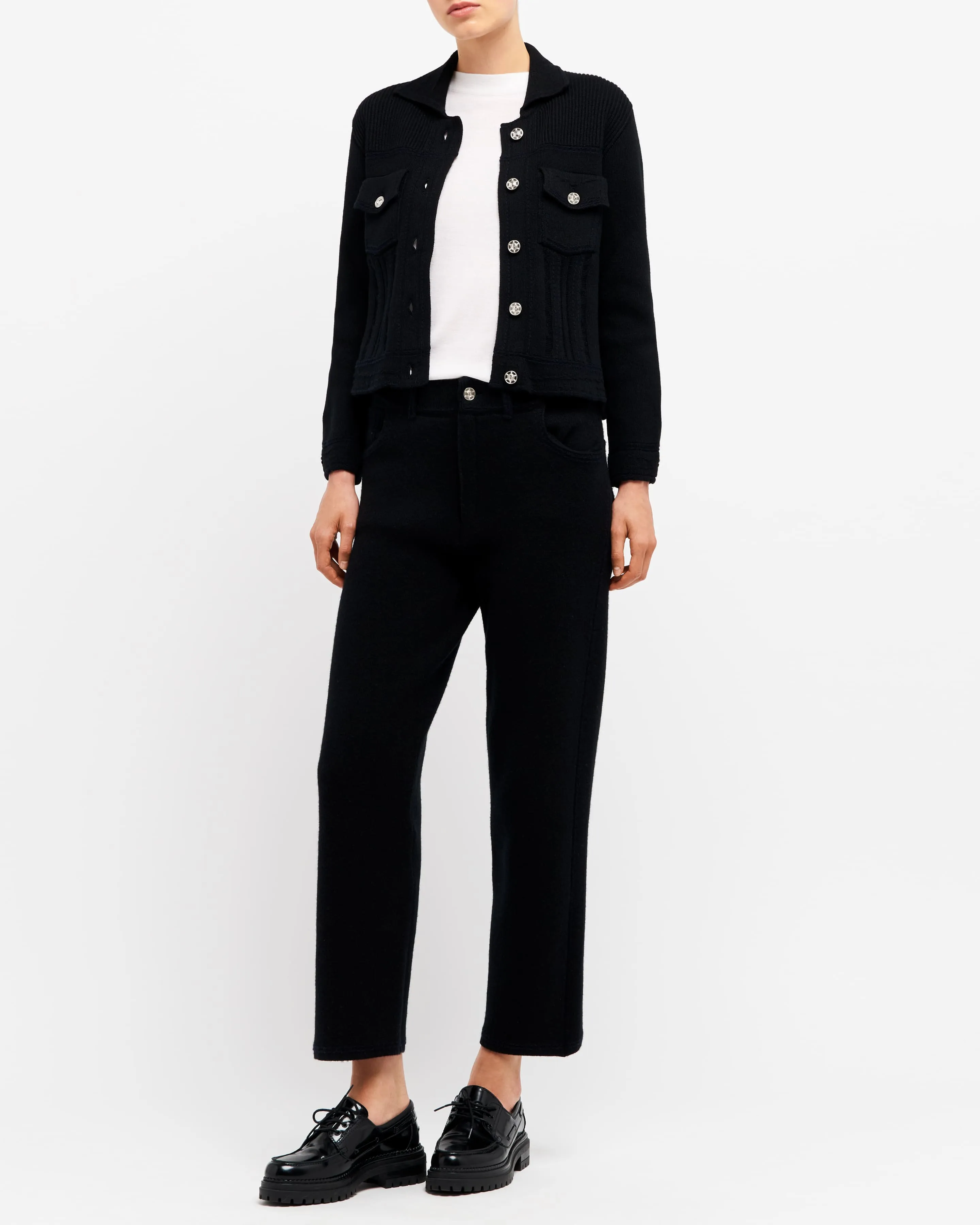 Veste Denim ajustée en cachemire et coton sold by Barrie product image thumbnail 5