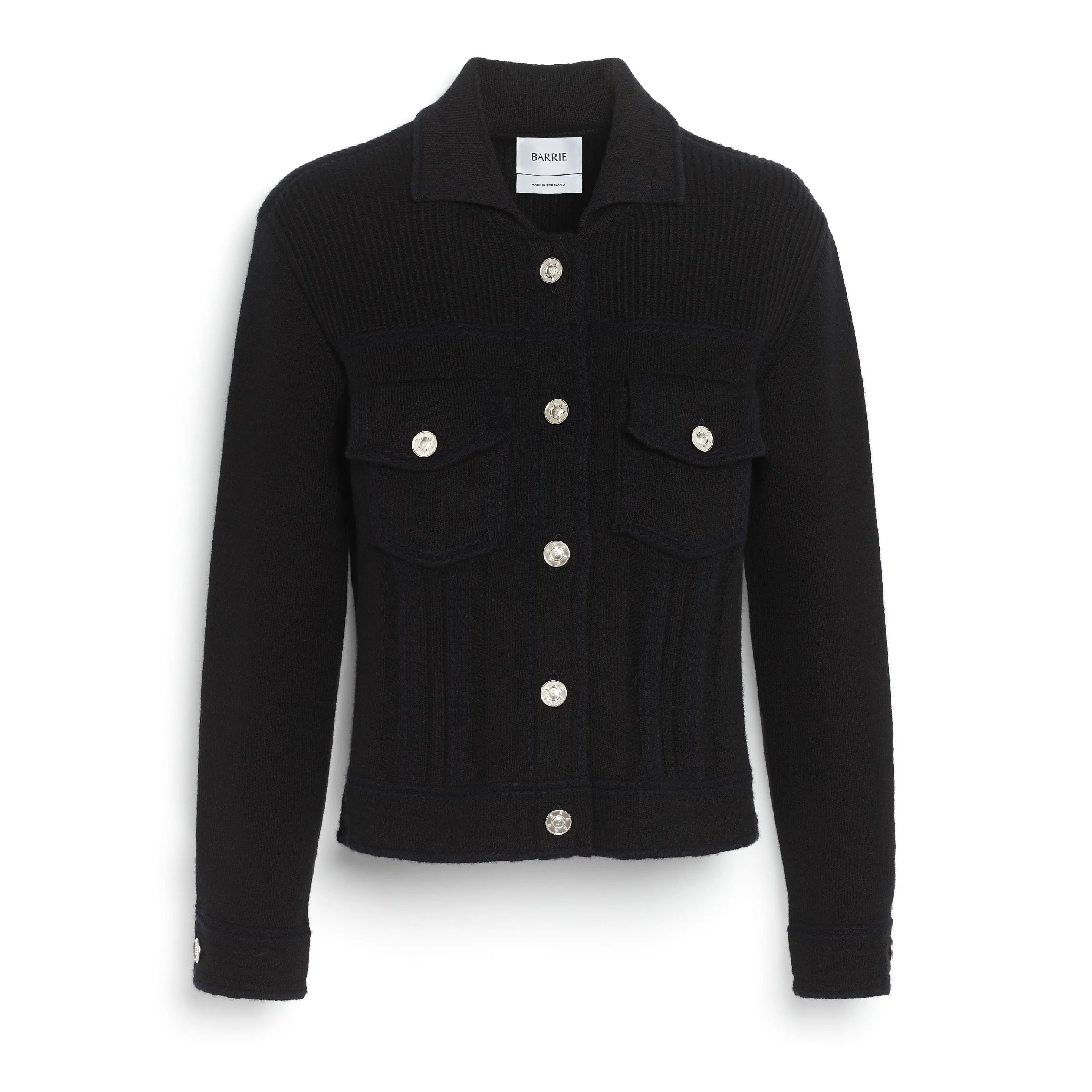 Veste Denim ajustée en cachemire et coton sold by Barrie