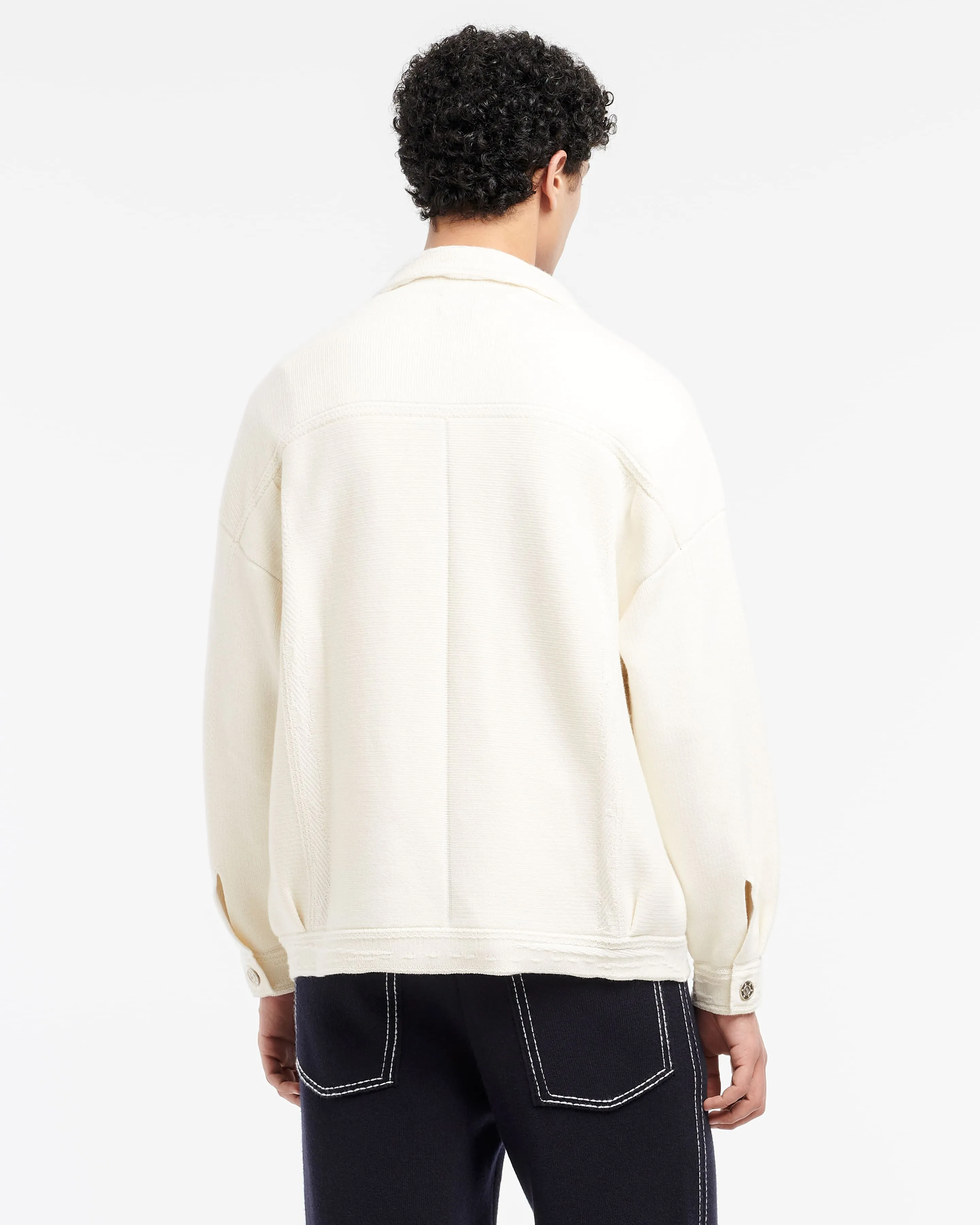 Veste Denim oversize en cachemire et coton sold by Barrie product image thumbnail 4