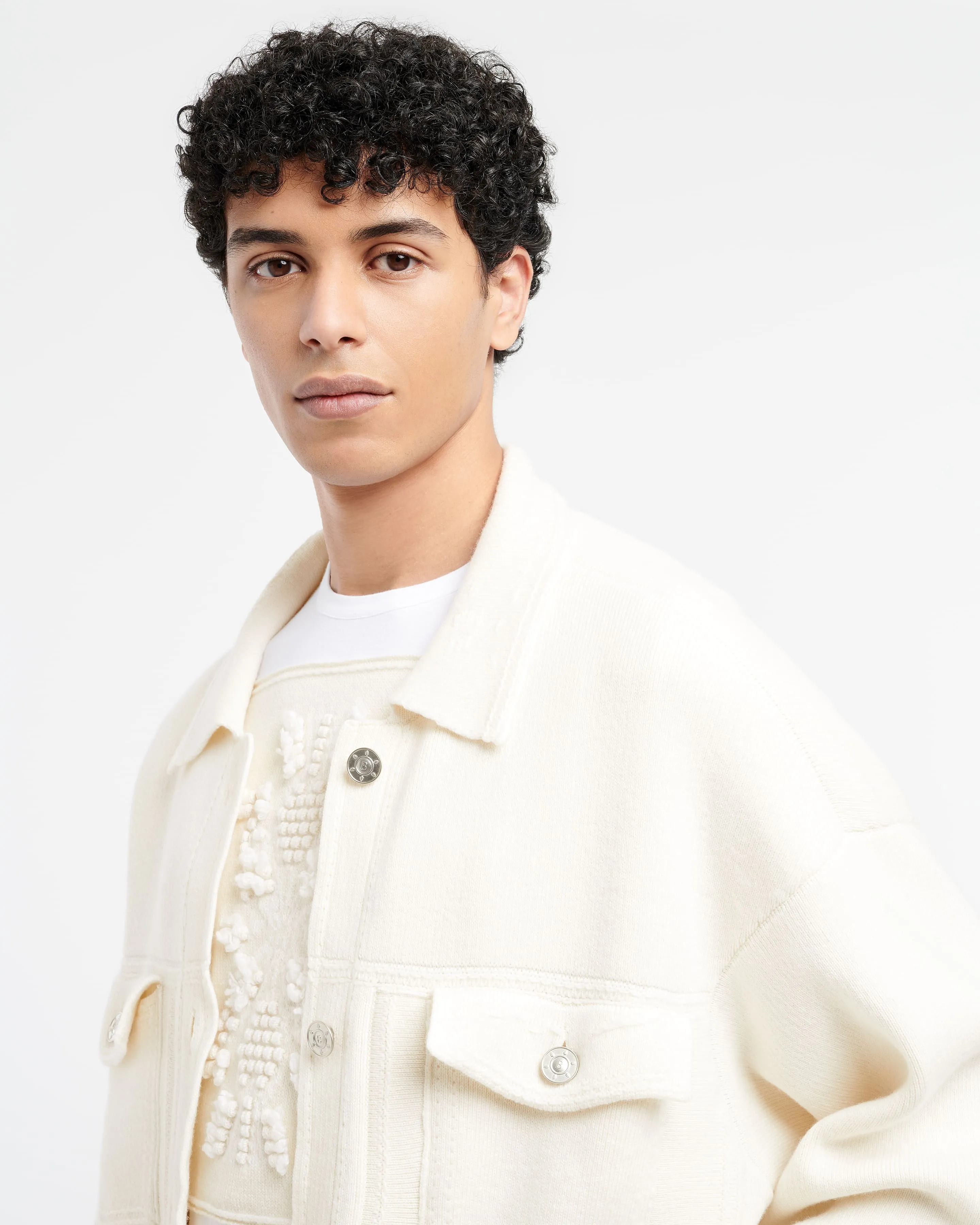 Veste Denim oversize en cachemire et coton sold by Barrie product image thumbnail 2