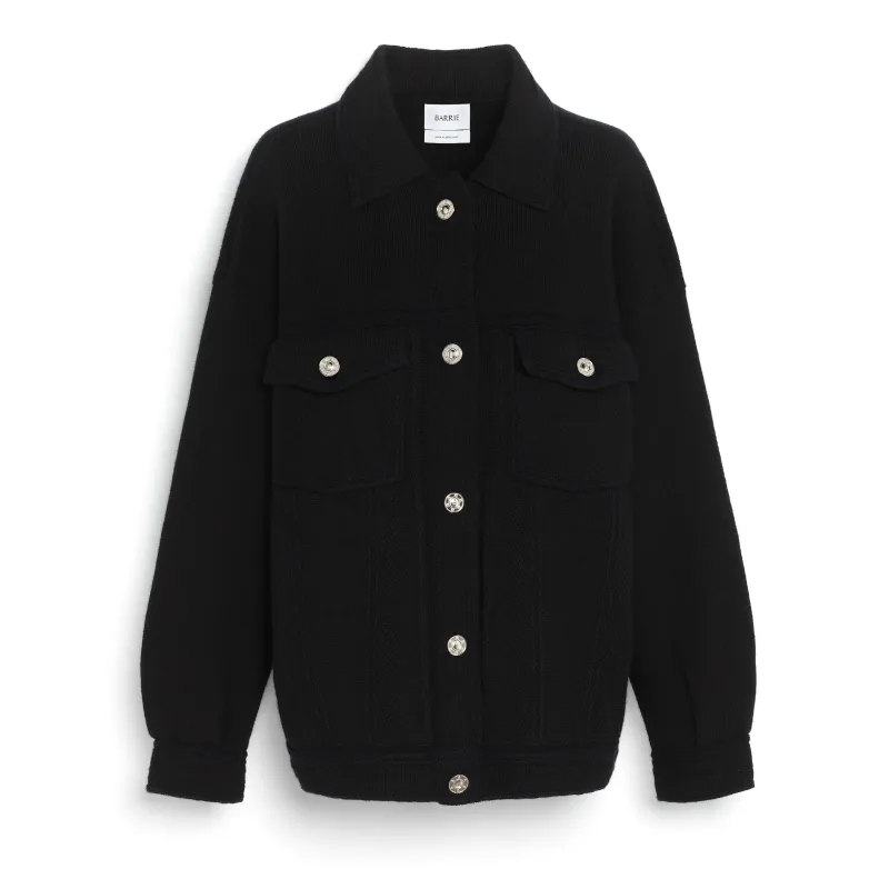 Veste Denim oversize en cachemire et coton made by Barrie