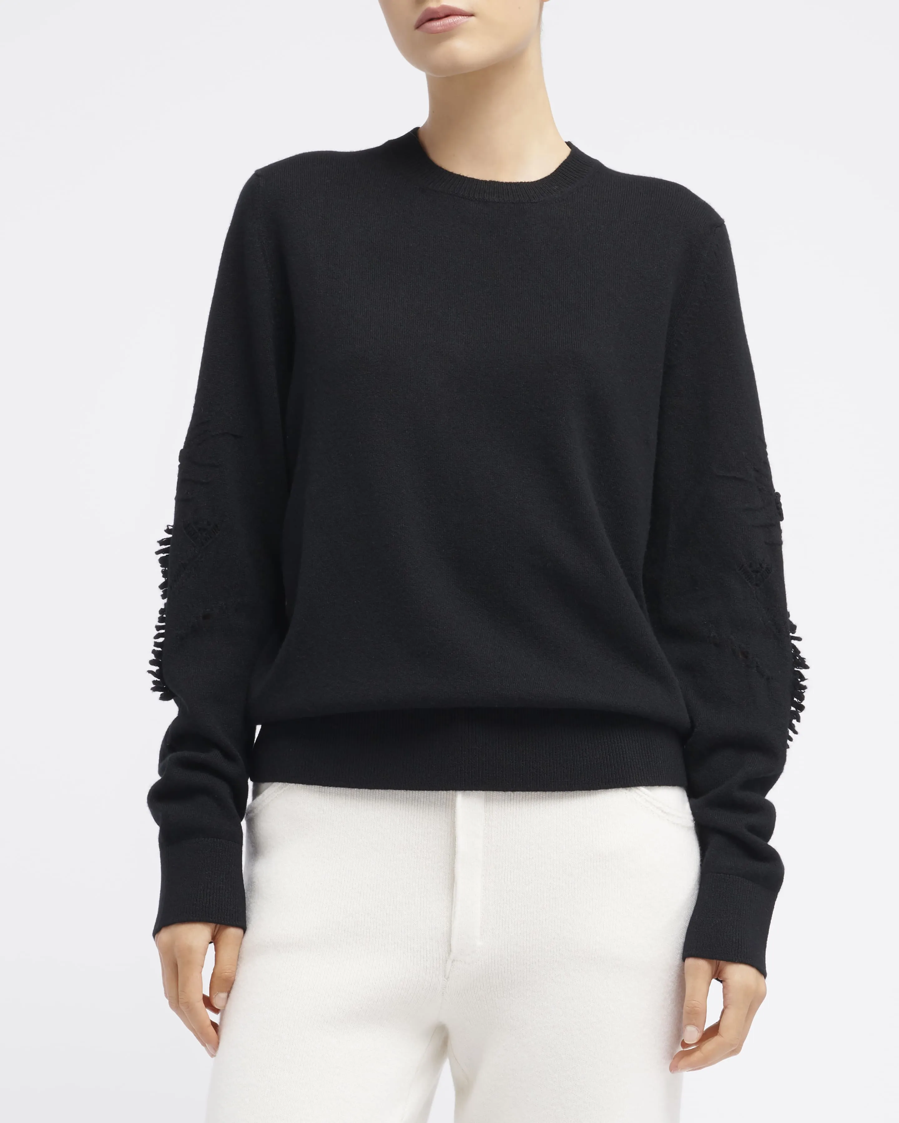 Pull iconique col rond en cachemire sold by Barrie product image thumbnail 3