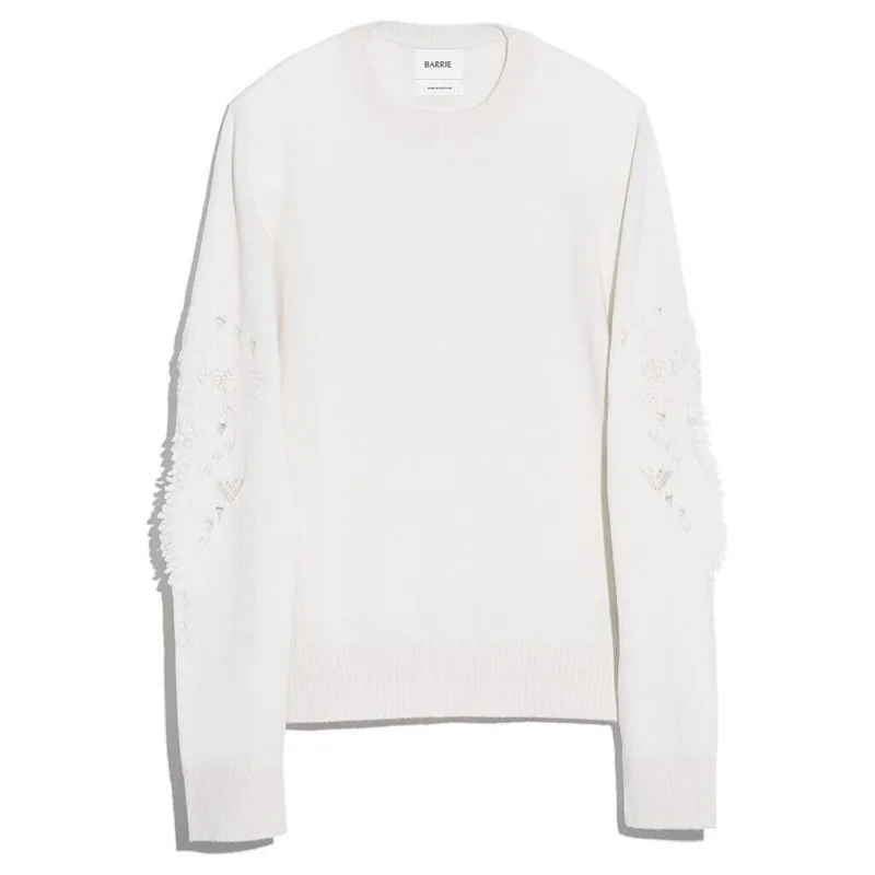 Pull iconique col rond en cachemire sold by Barrie