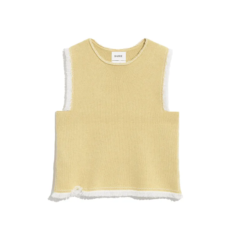 Haut sans manches Denim à franges sold by Barrie