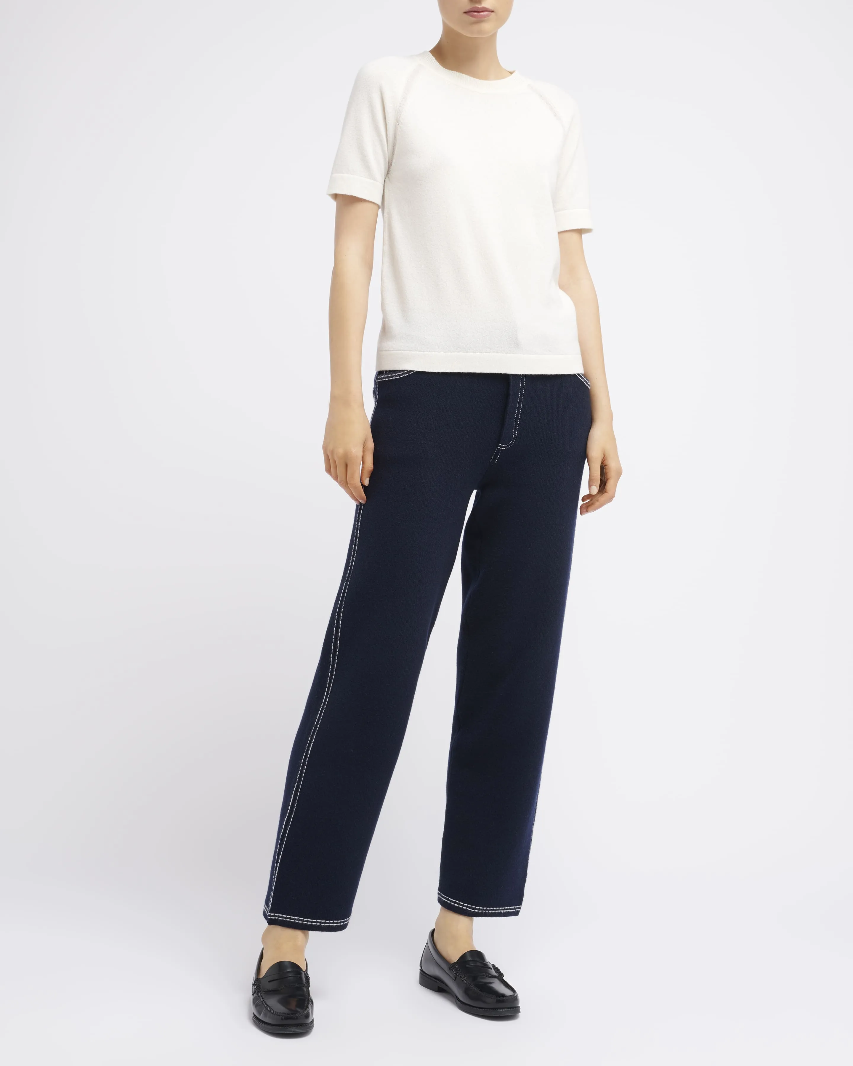 Haut à manches courtes en cachemire sold by Barrie product image thumbnail 5