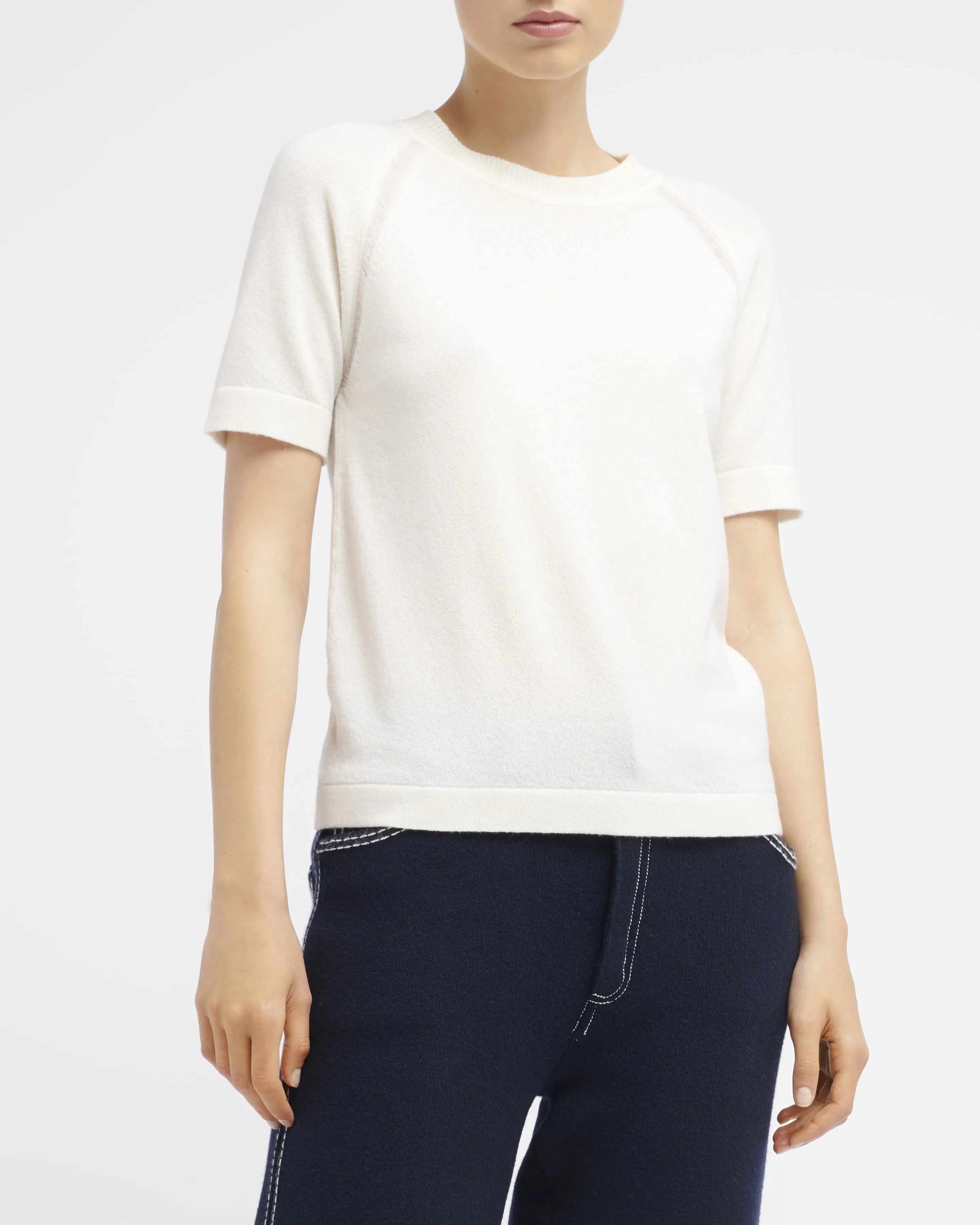 Haut à manches courtes en cachemire sold by Barrie product image thumbnail 3