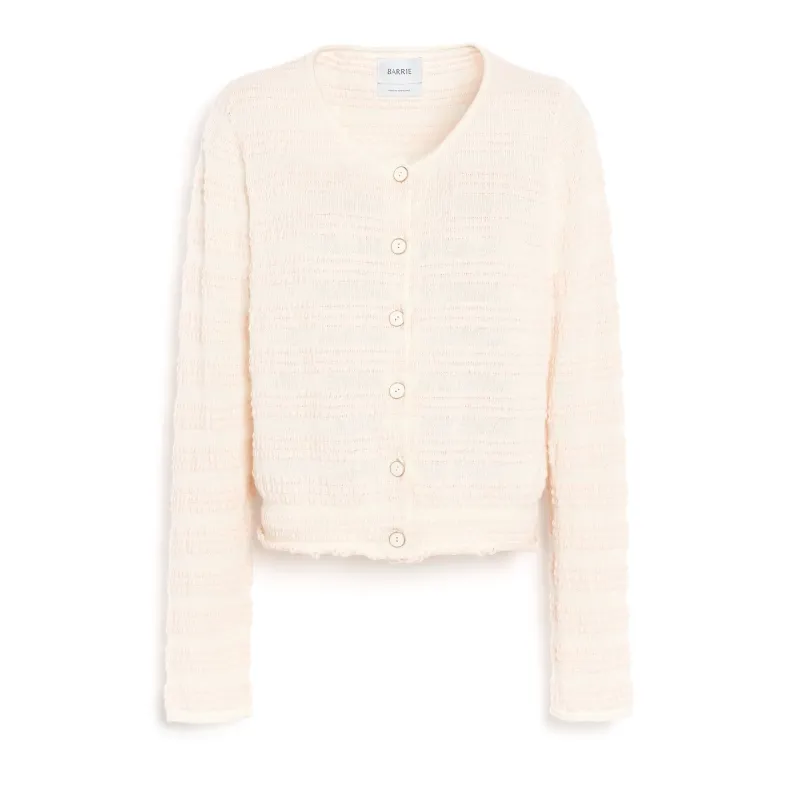 Cardigan rayé en maille gaufrée made by Barrie