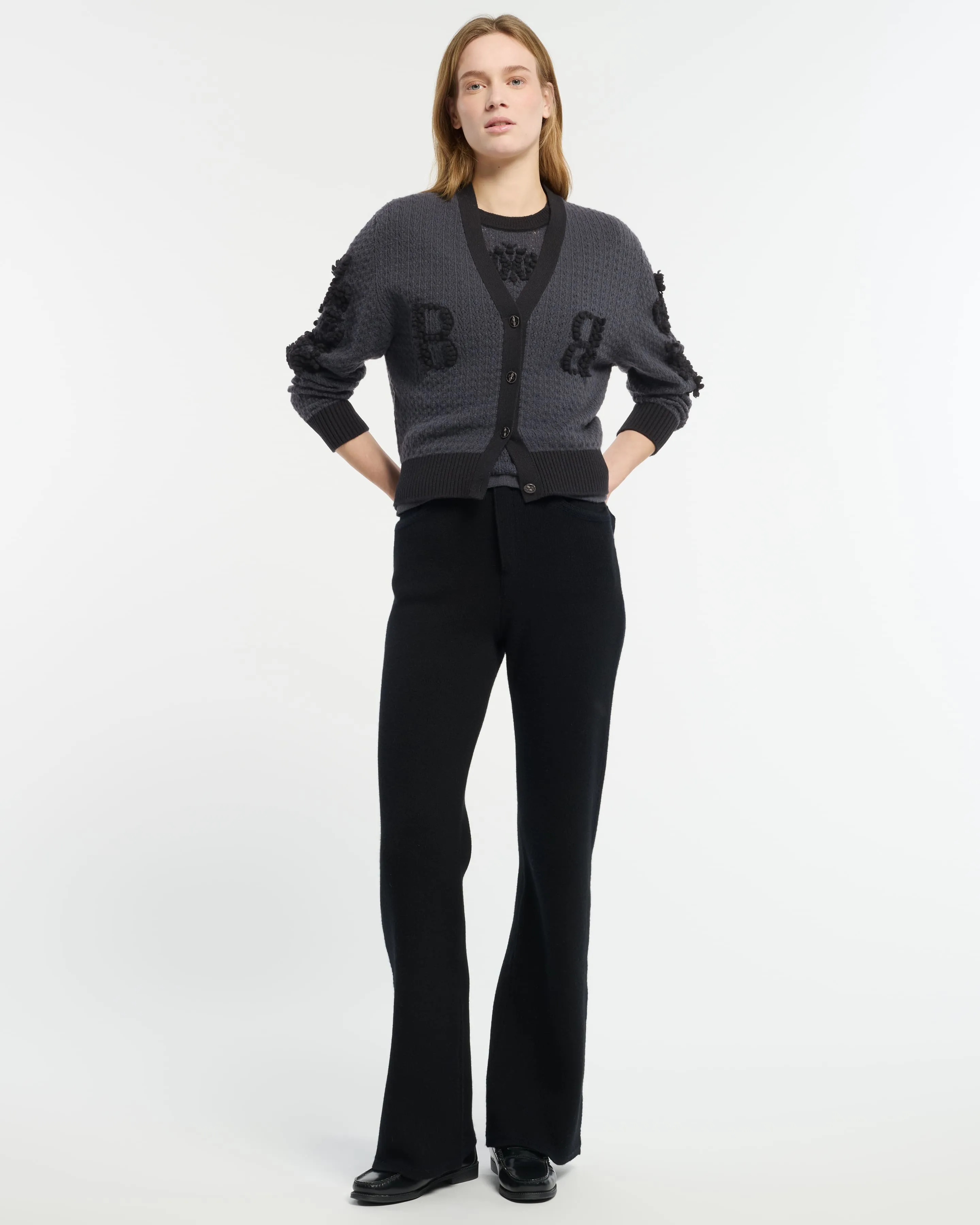 Cardigan en dentelle cachemire avec logo B sold by Barrie product image thumbnail 4