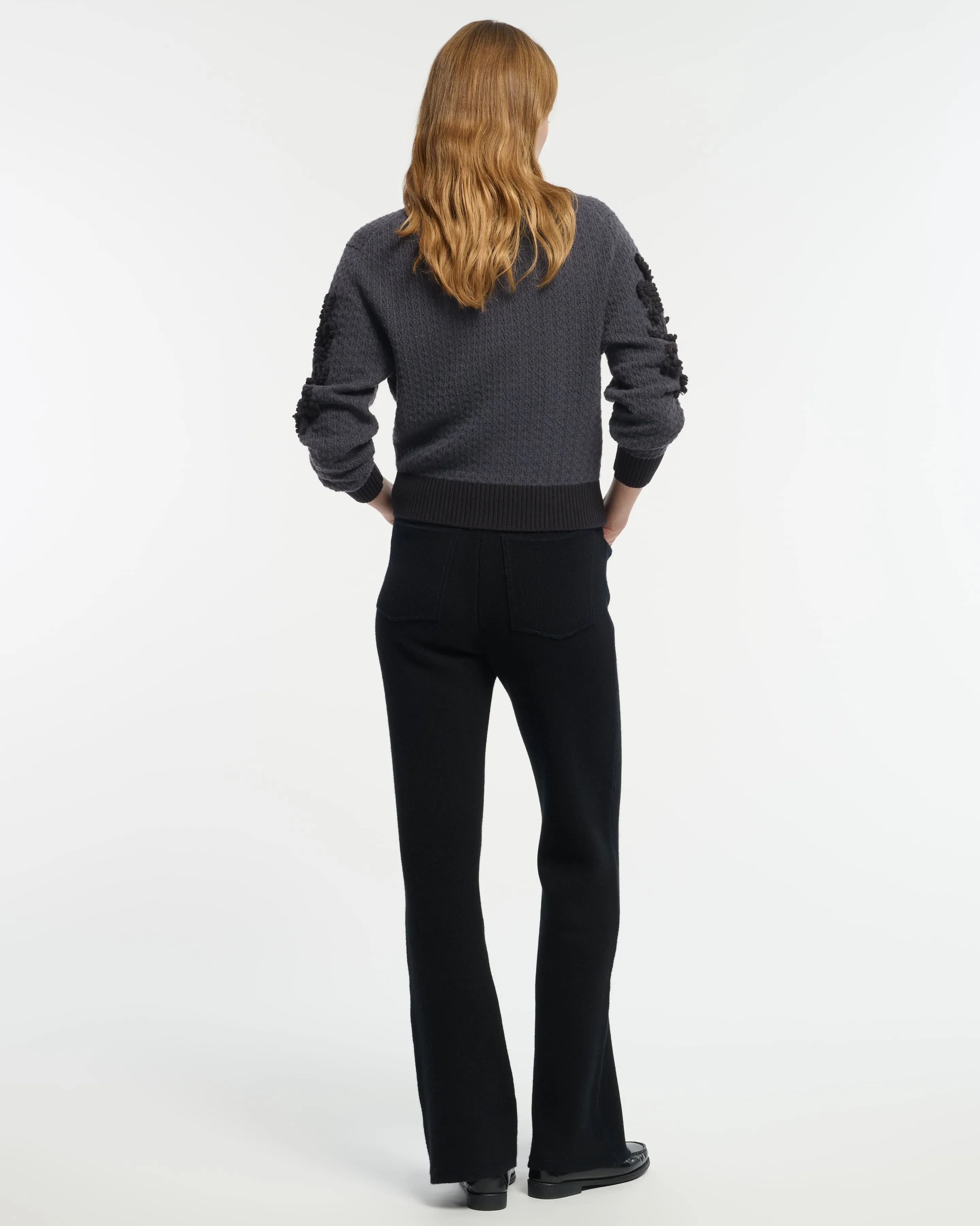 Cardigan en dentelle cachemire avec logo B sold by Barrie product image thumbnail 5