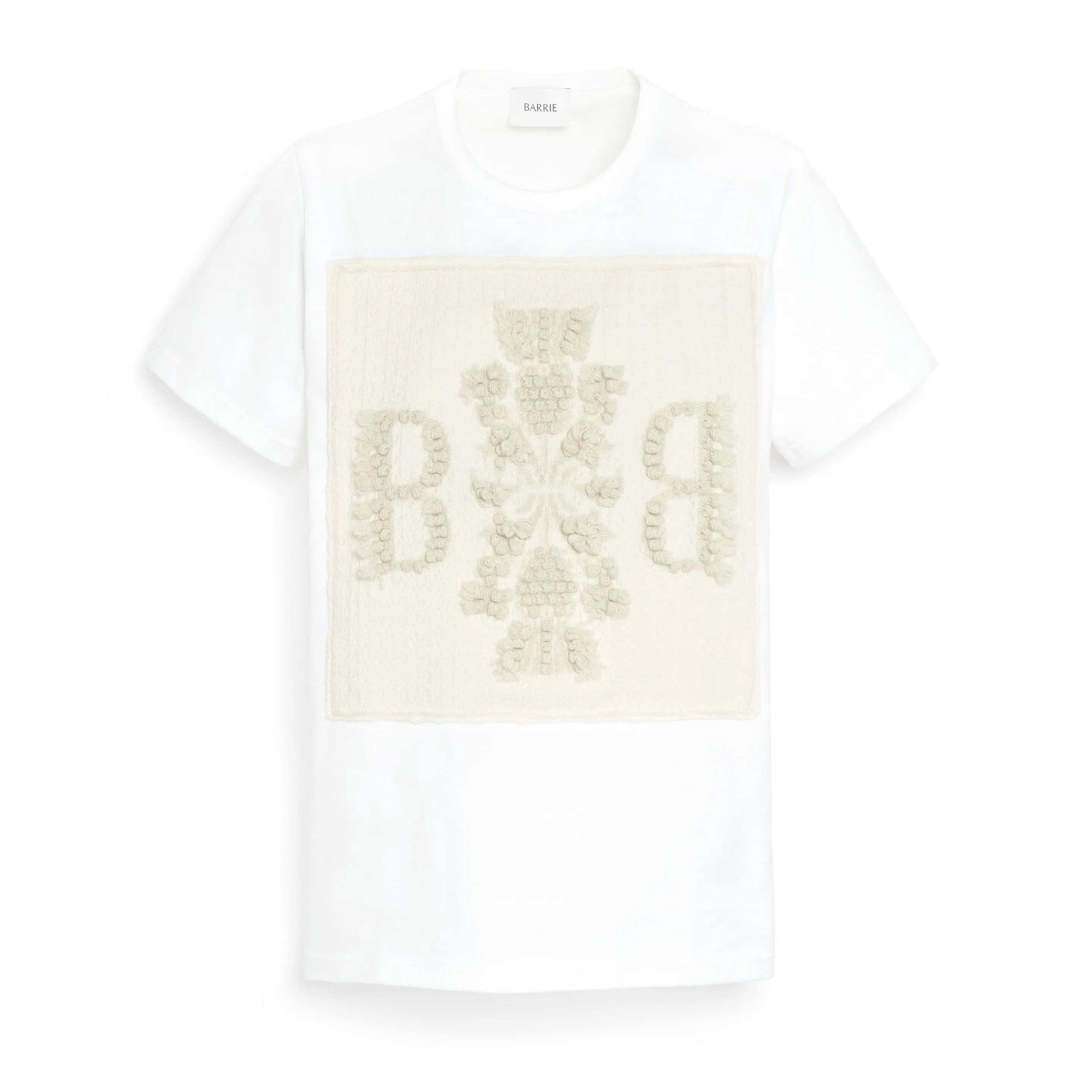 T-Shirt avec patch logo B en dentelle cachemire sold by Barrie
