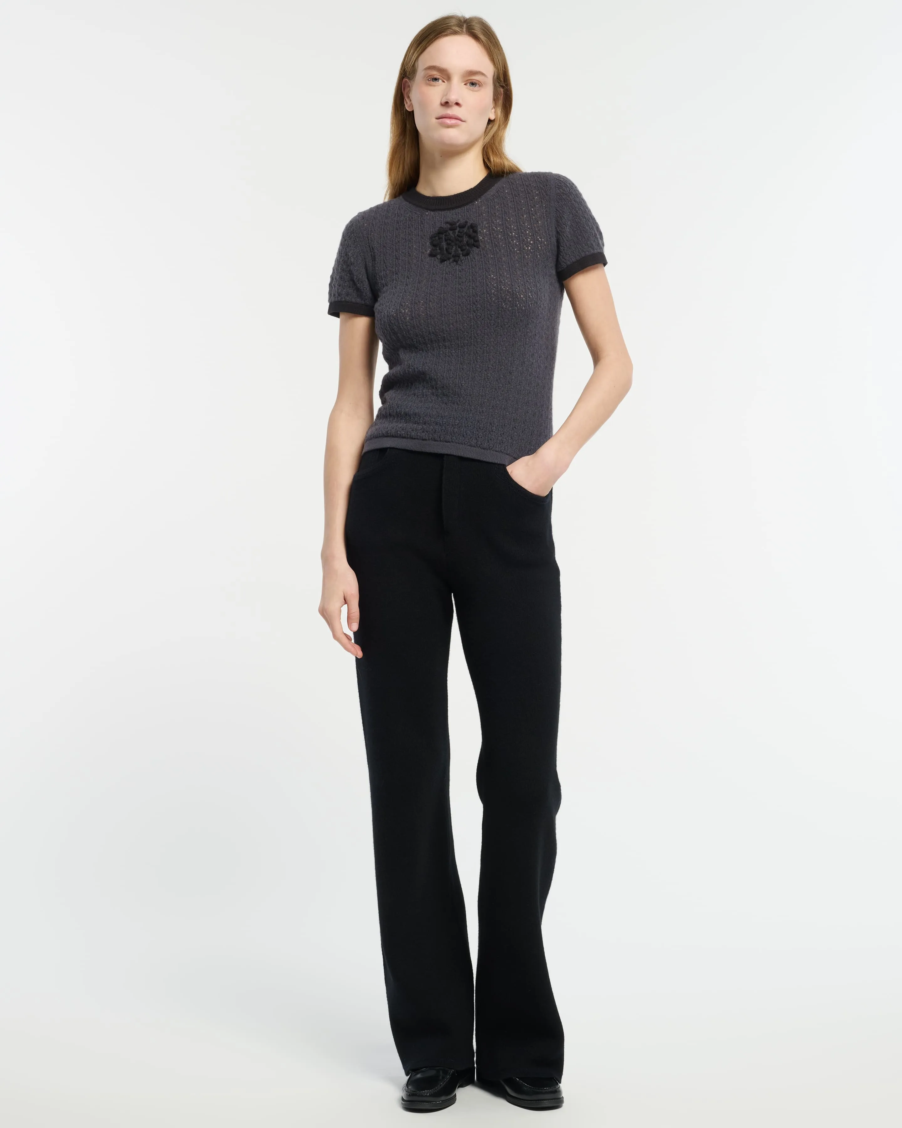 Top en dentelle cachemire logo B sold by Barrie product image thumbnail 4