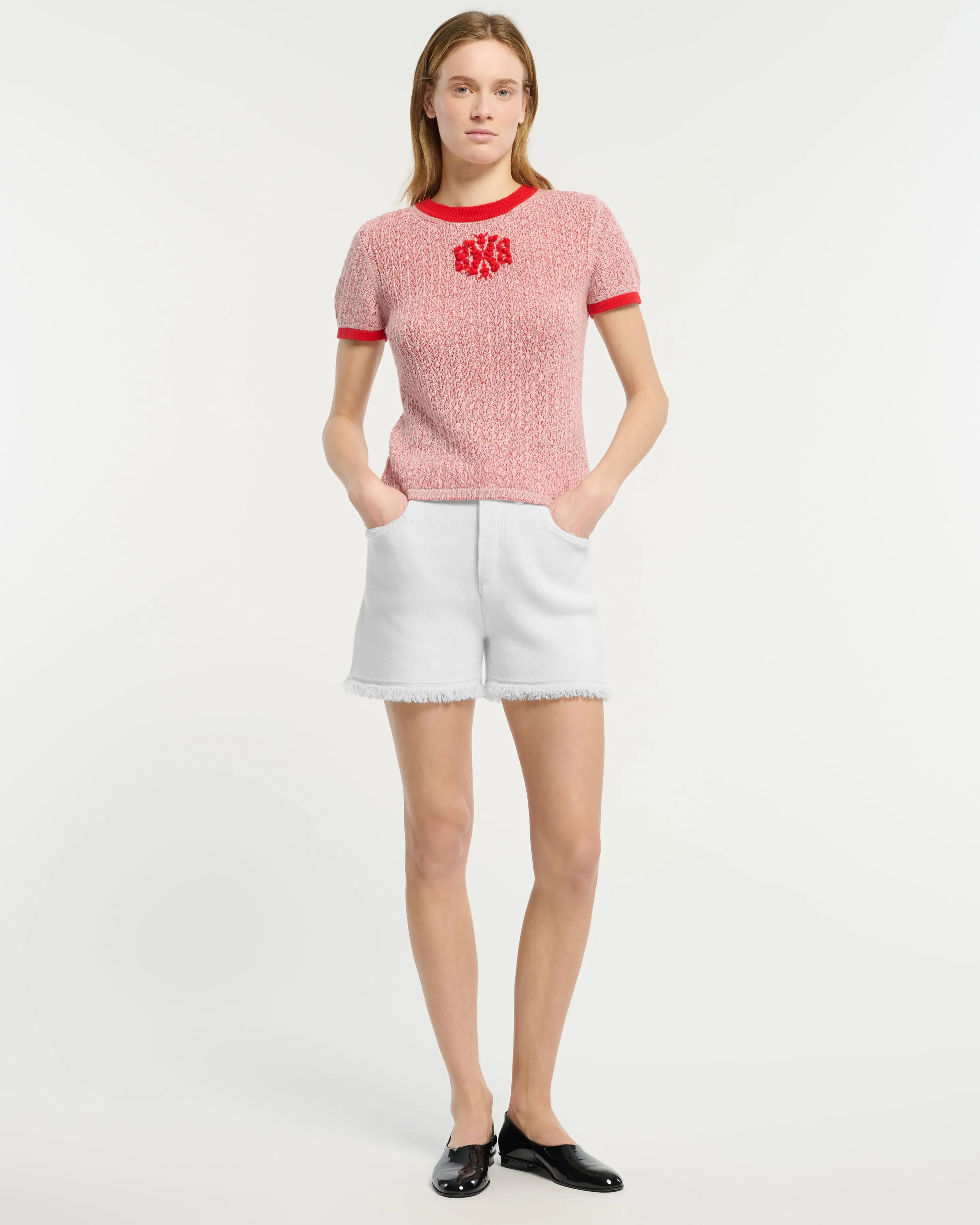 Top en dentelle cachemire logo B sold by Barrie product image thumbnail 3