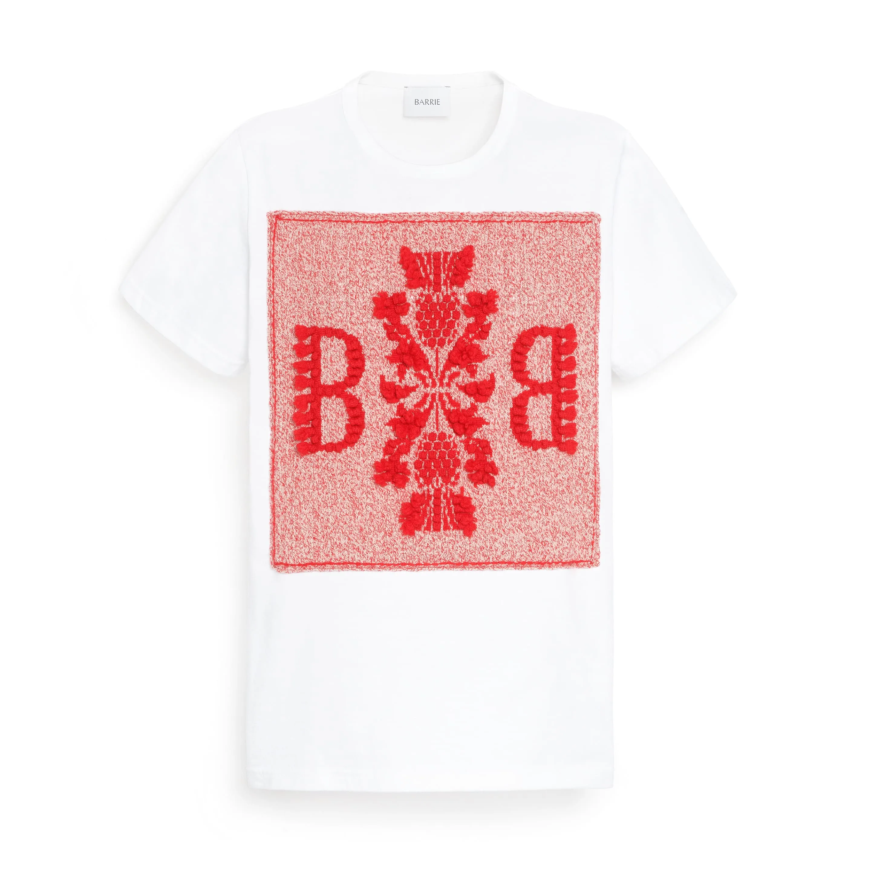 T-Shirt avec patch logo B en dentelle cachemire sold by Barrie