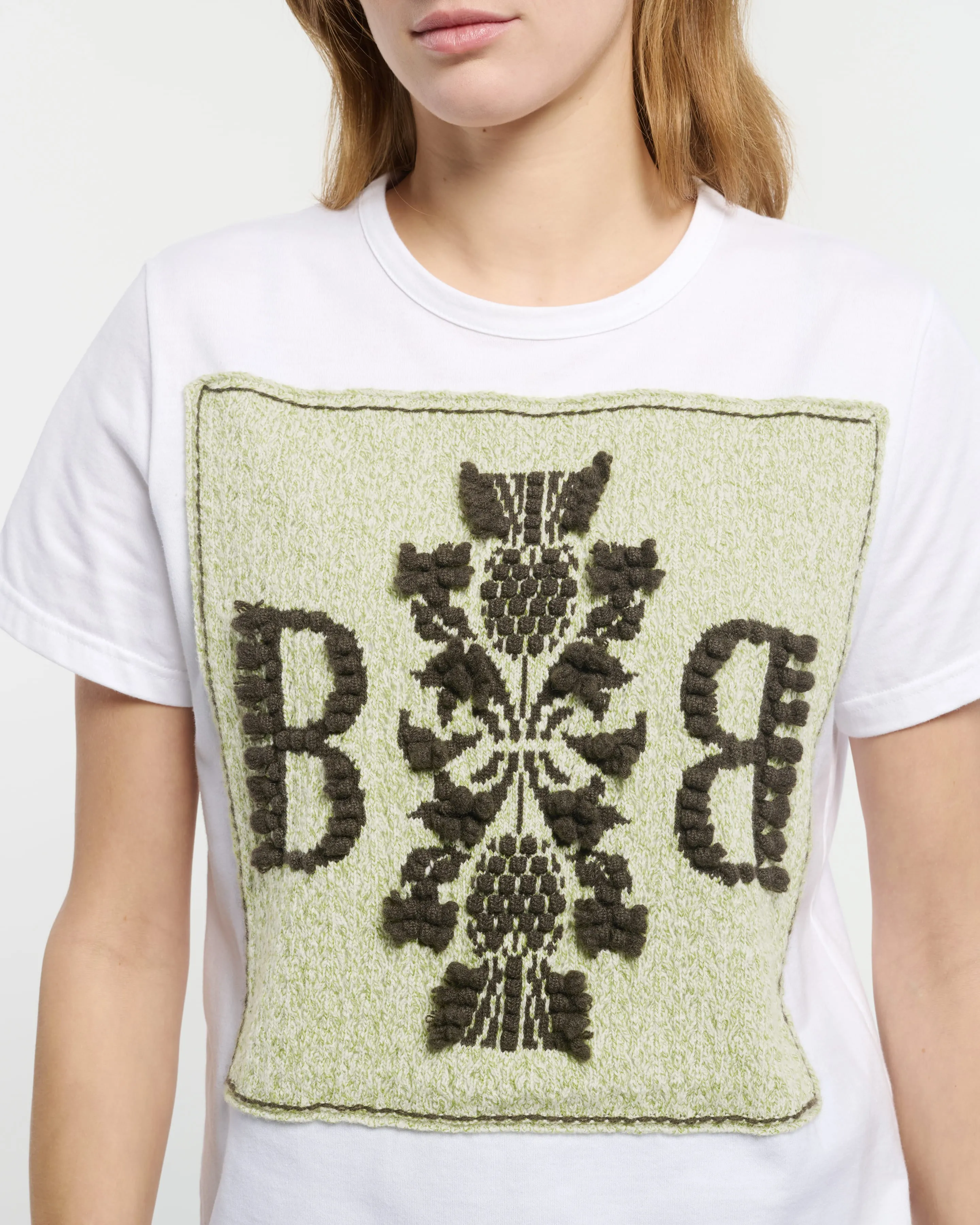 T-Shirt avec patch logo B en dentelle cachemire sold by Barrie product image thumbnail 2