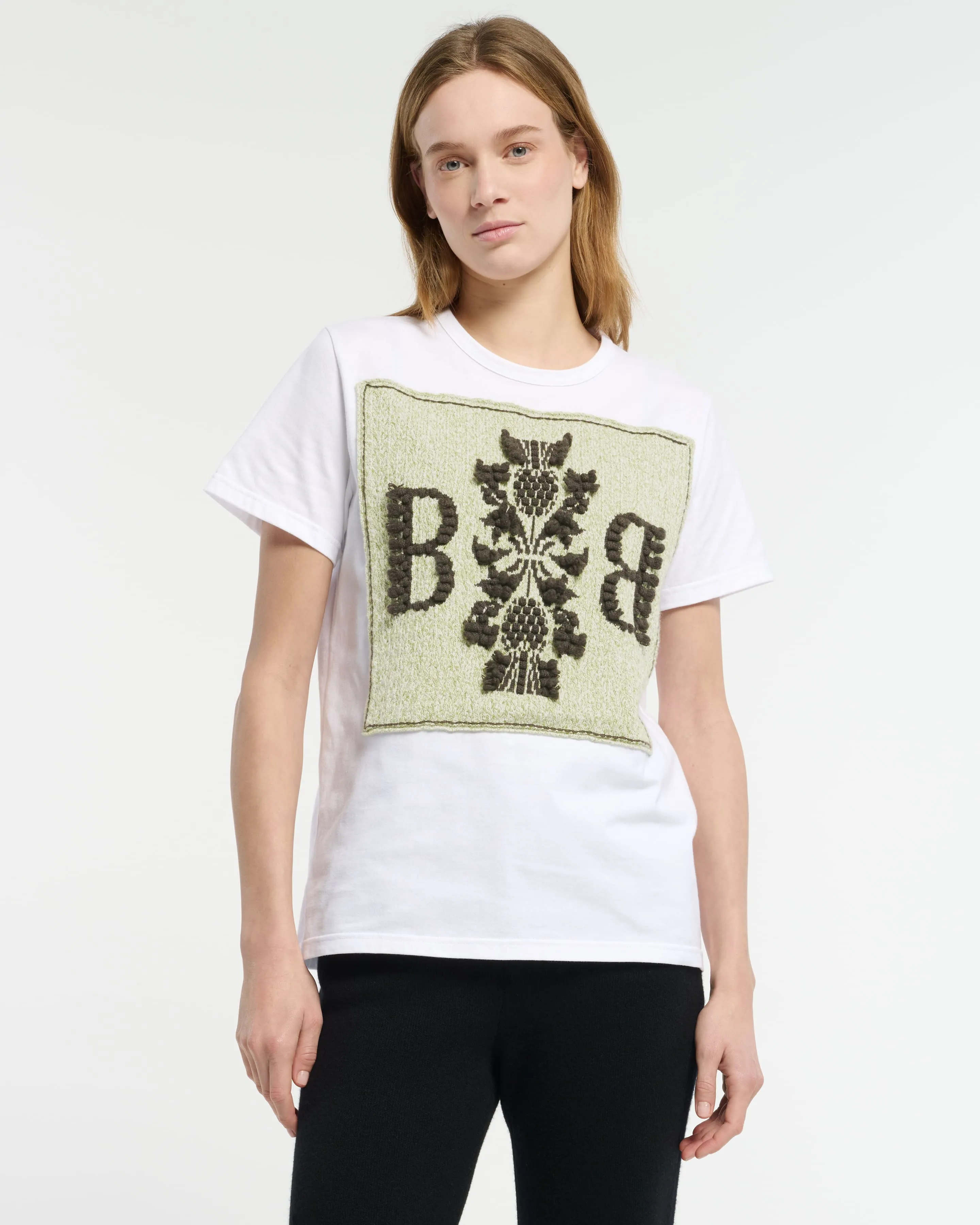 T-Shirt avec patch logo B en dentelle cachemire sold by Barrie product image thumbnail 3