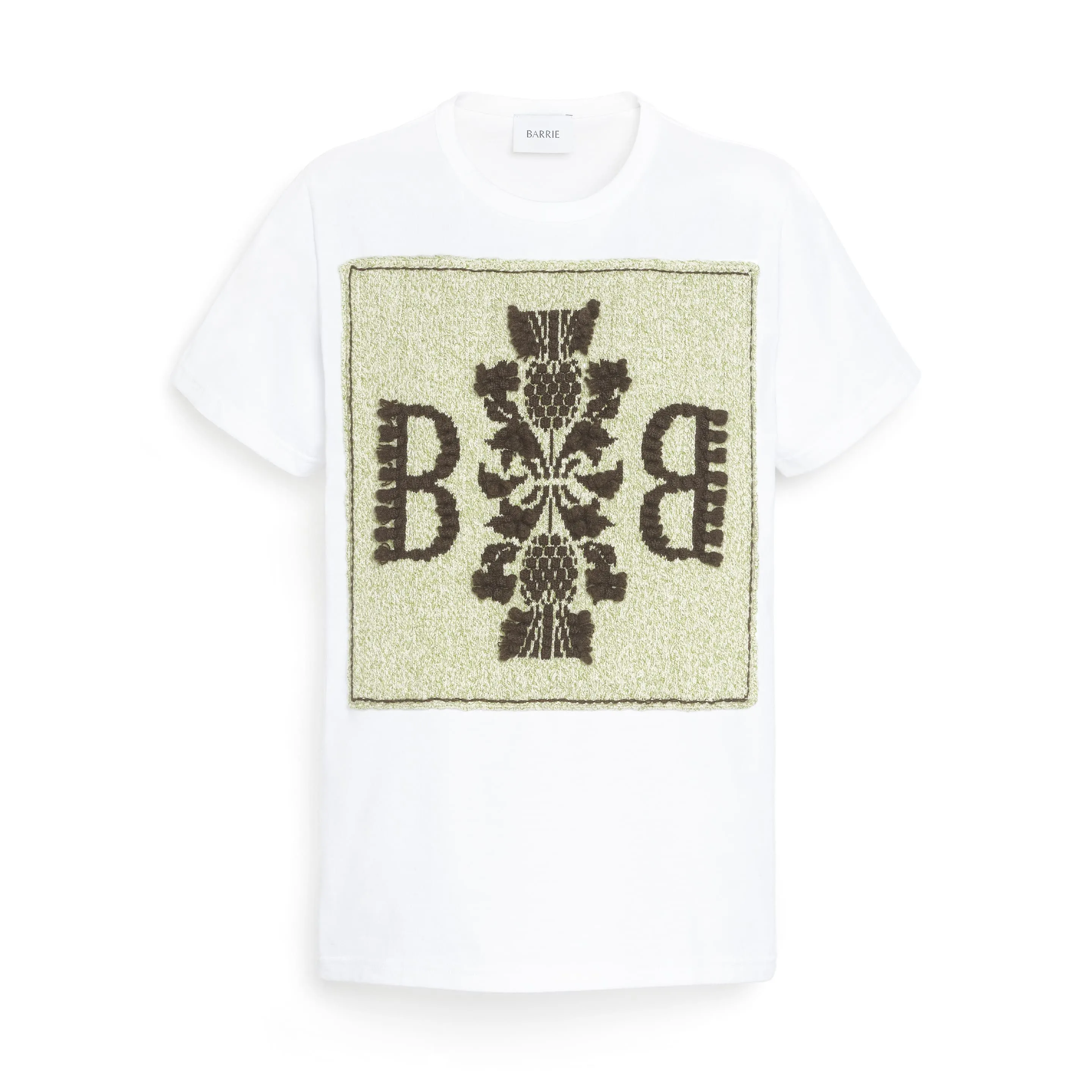 T-Shirt avec patch logo B en dentelle cachemire sold by Barrie