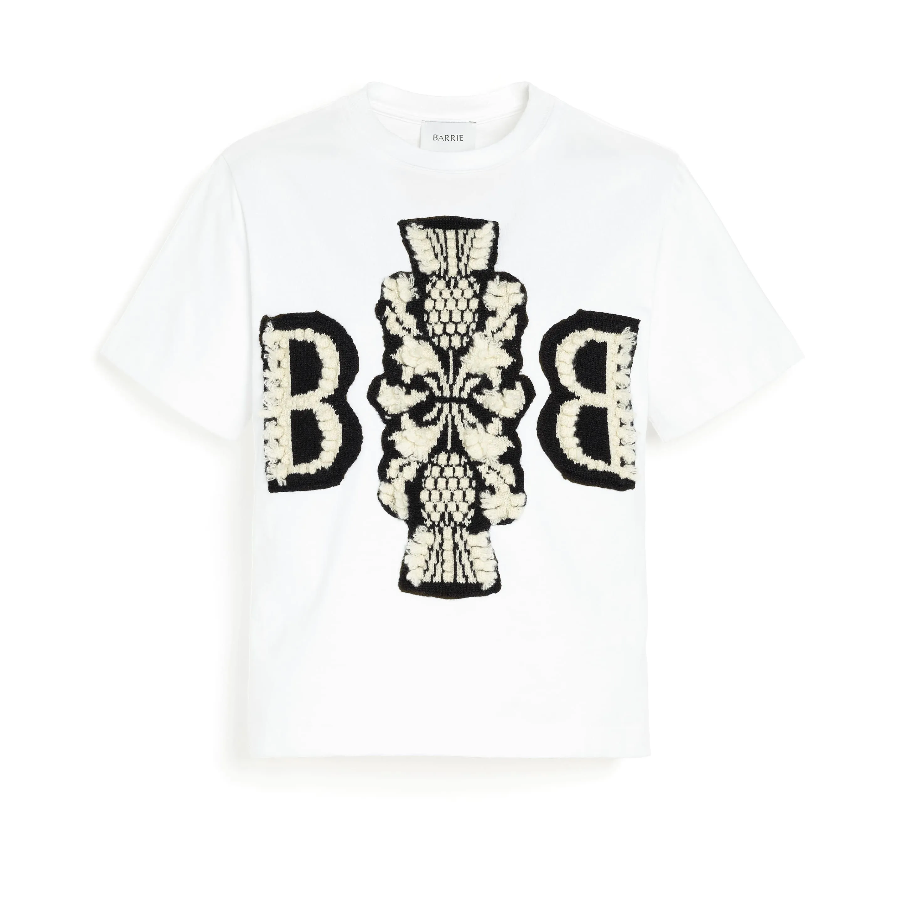 T-Shirt court avec logo B en cachemire sold by Barrie