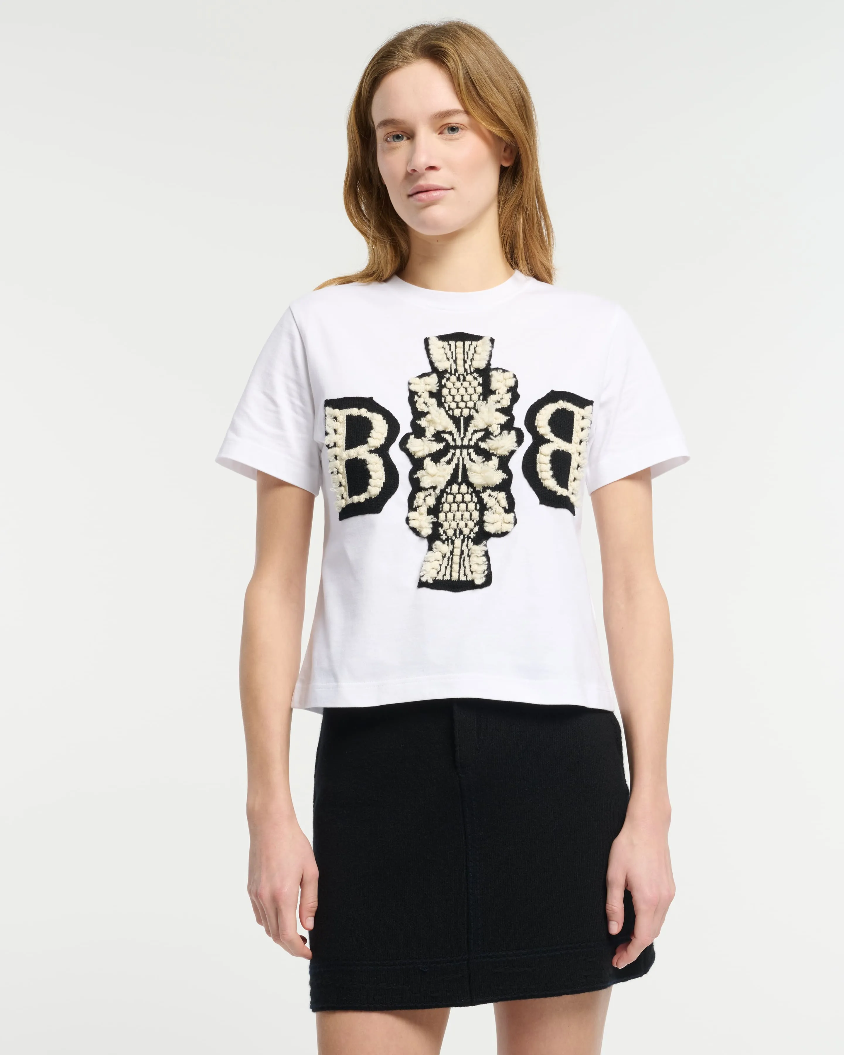 T-Shirt court avec logo B en cachemire sold by Barrie product image thumbnail 2